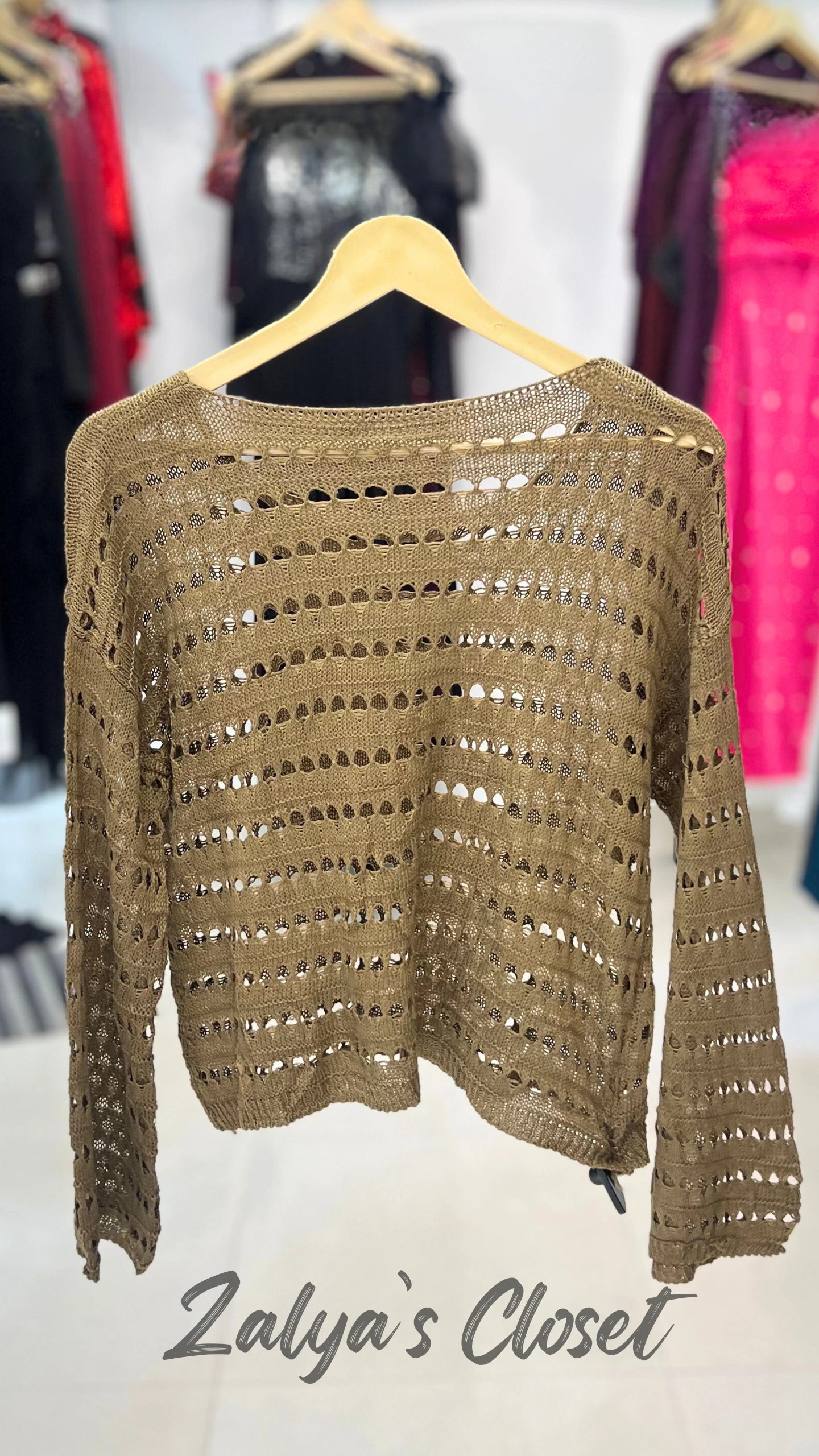 Solid Crochet Tops Imported