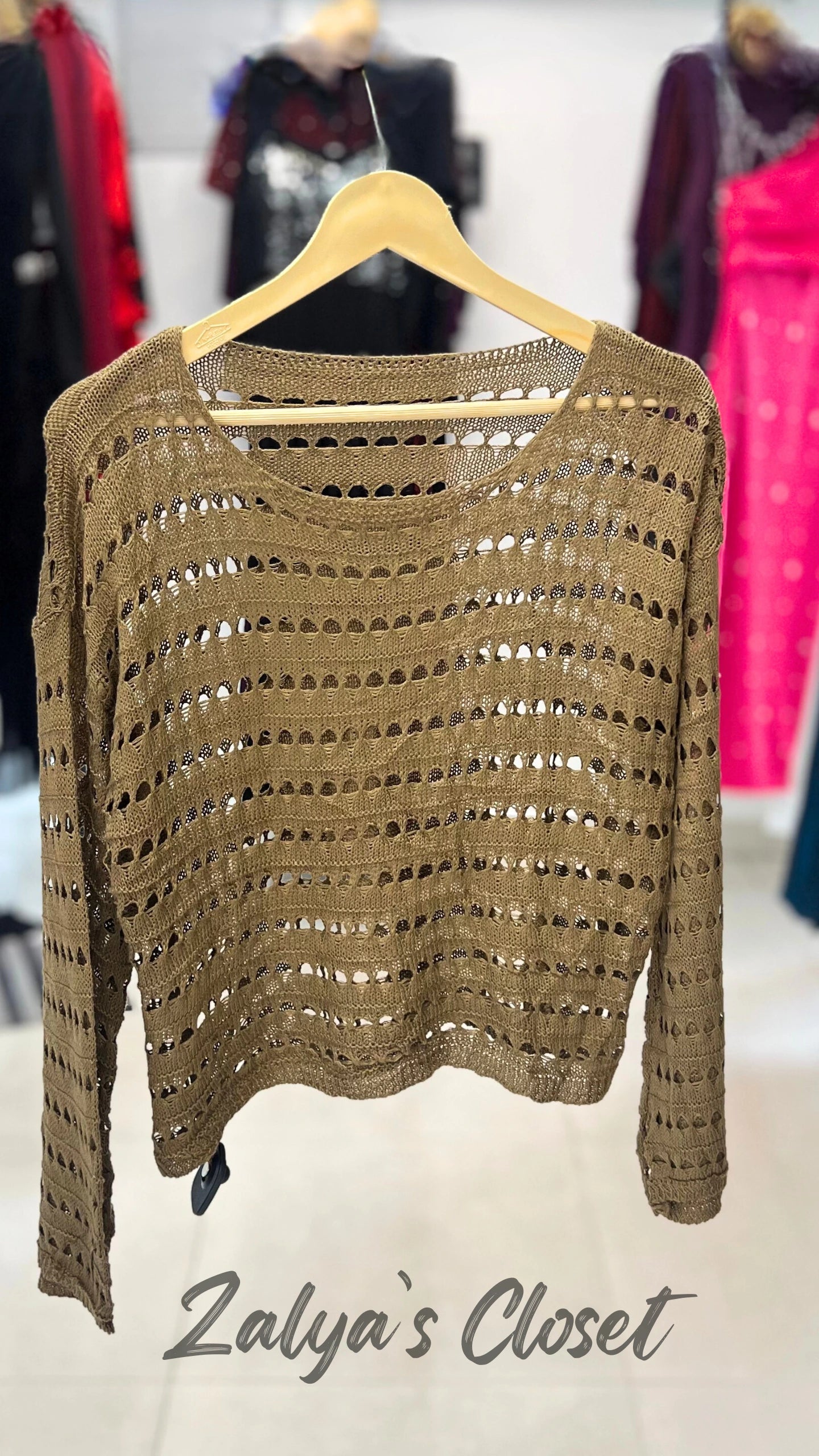 Solid Crochet Tops Imported