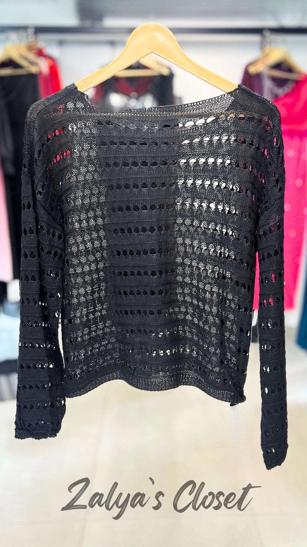 Solid Crochet Tops Imported