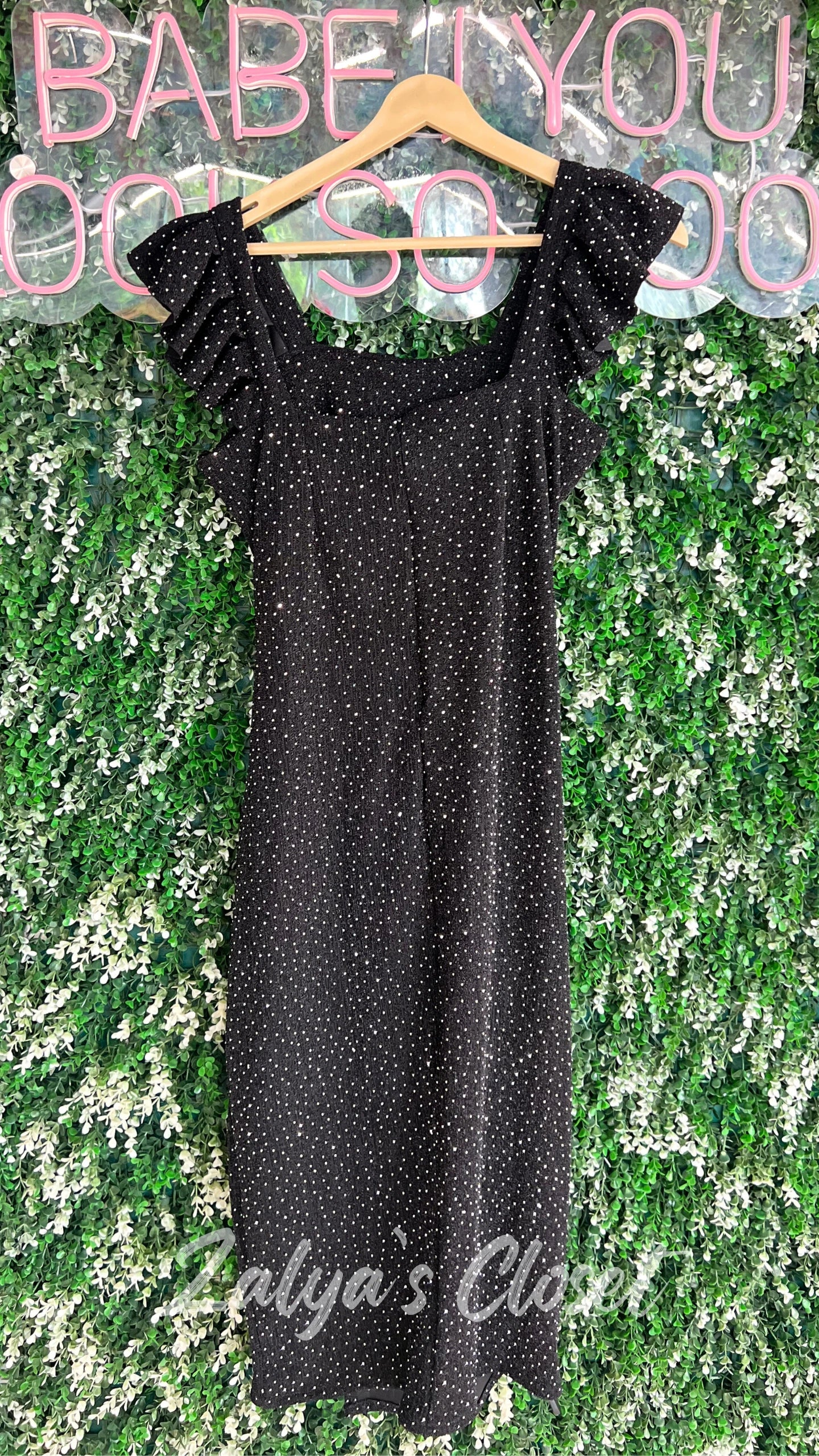 Square Neck Knee Length Party Wear Dress