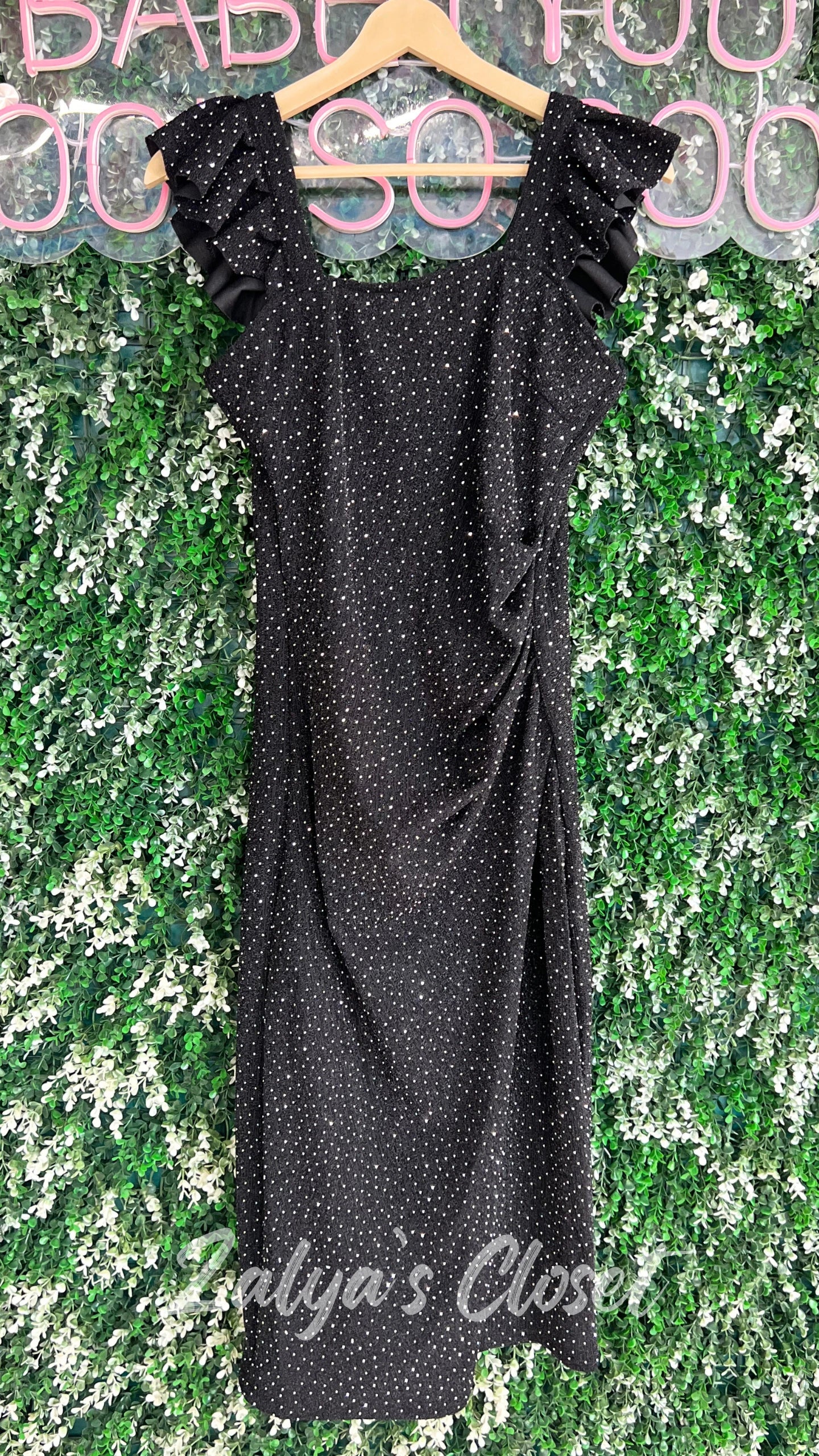 Square Neck Knee Length Party Wear Dress