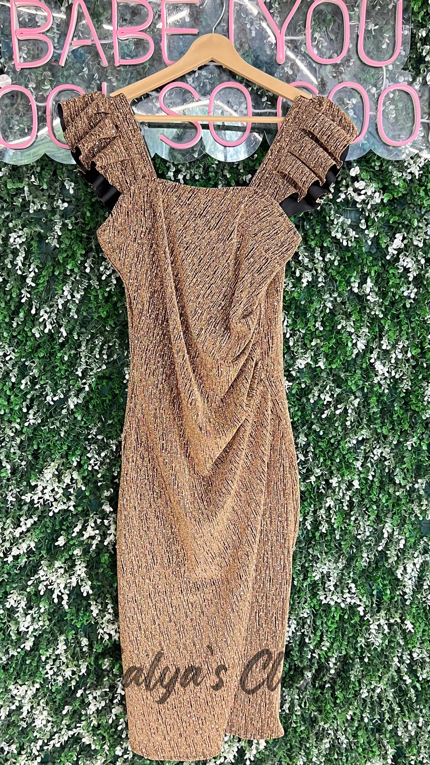 Square Neck Knee Length Party Wear Dress