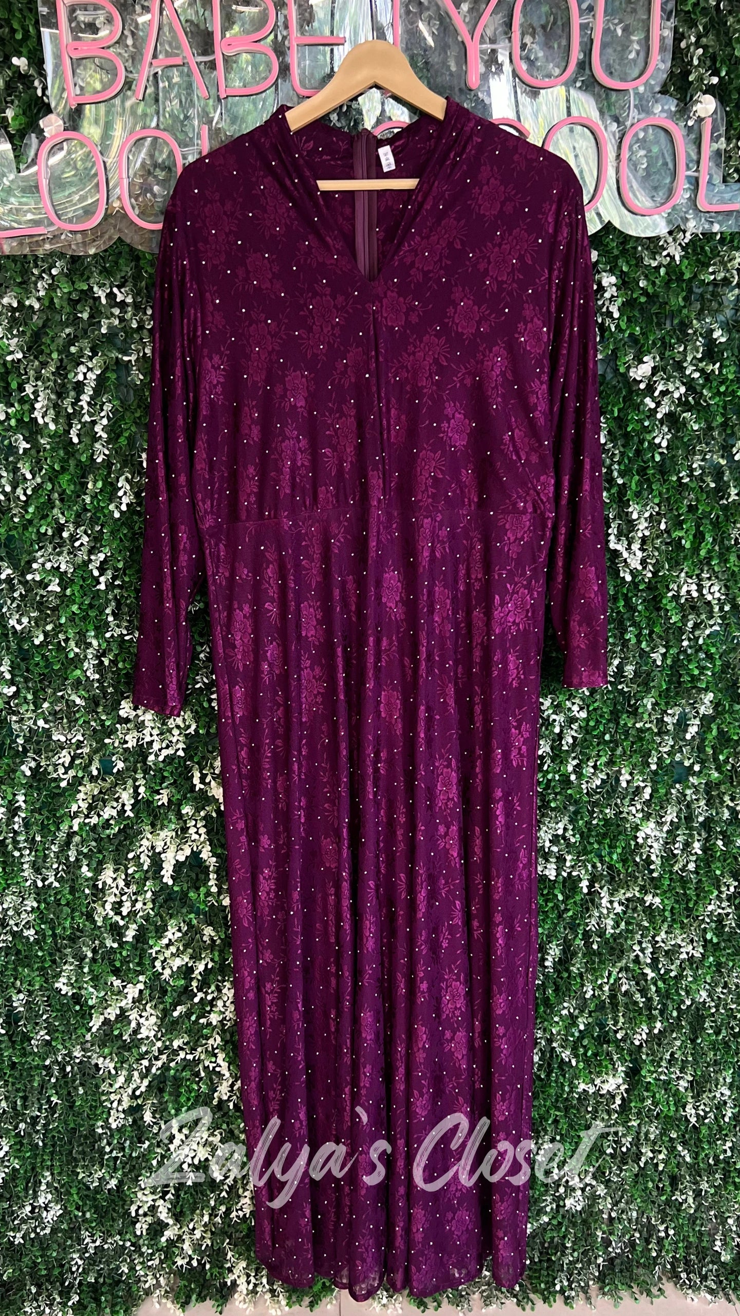 Stone Work Party Wear Gown With Belt