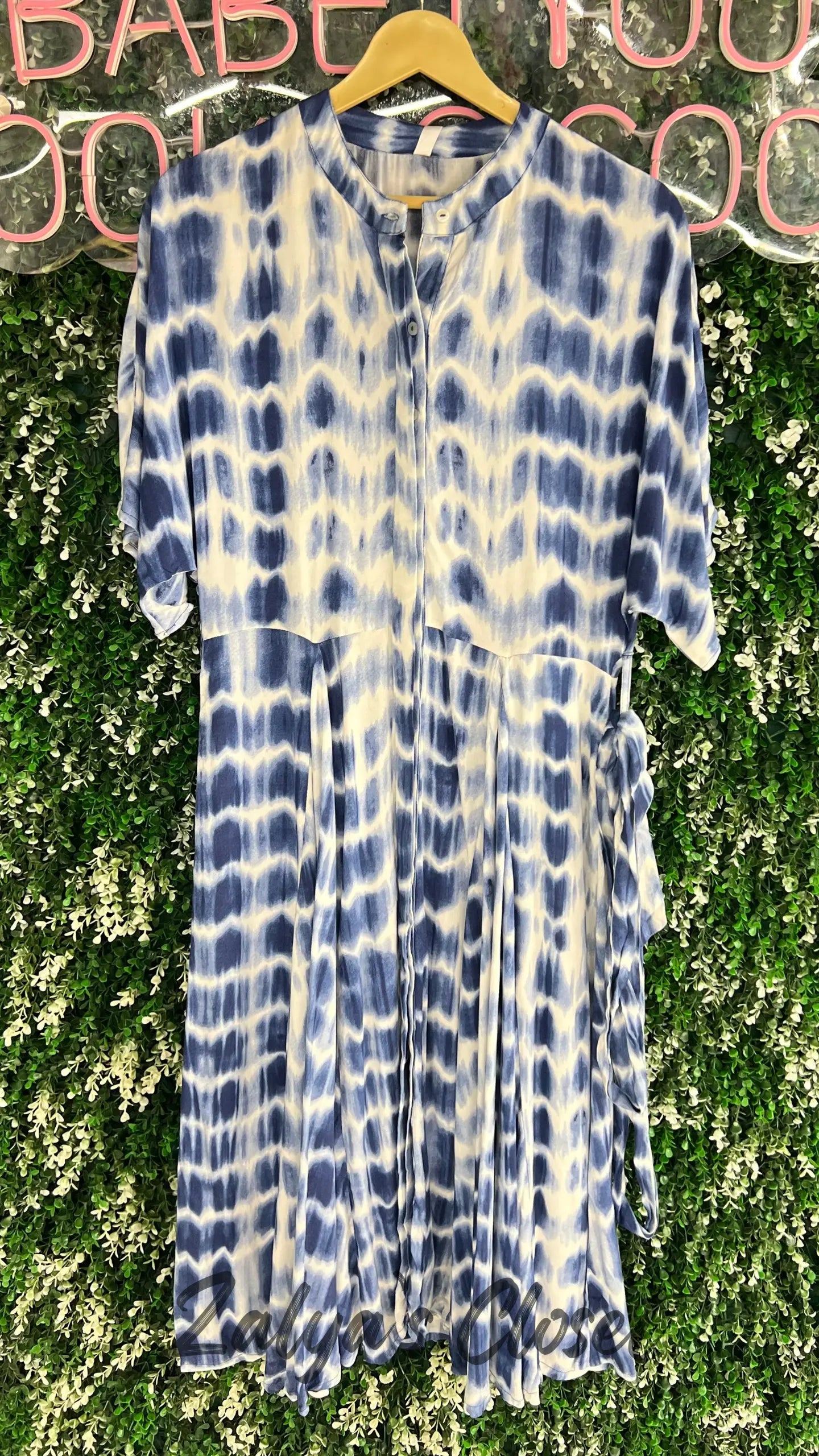 Tie and Dye Button Down Dress