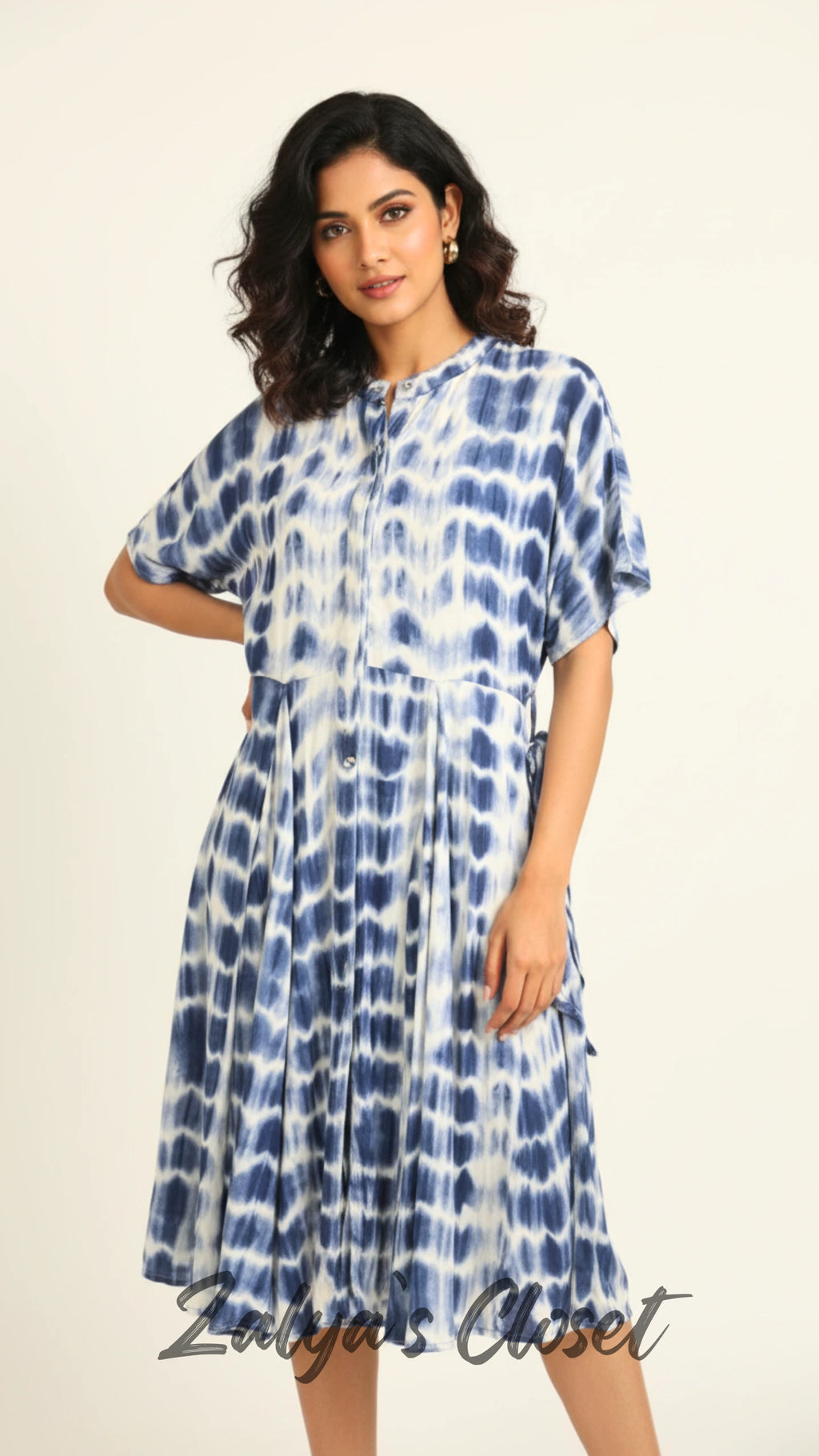 Tie and Dye Button Down Dress