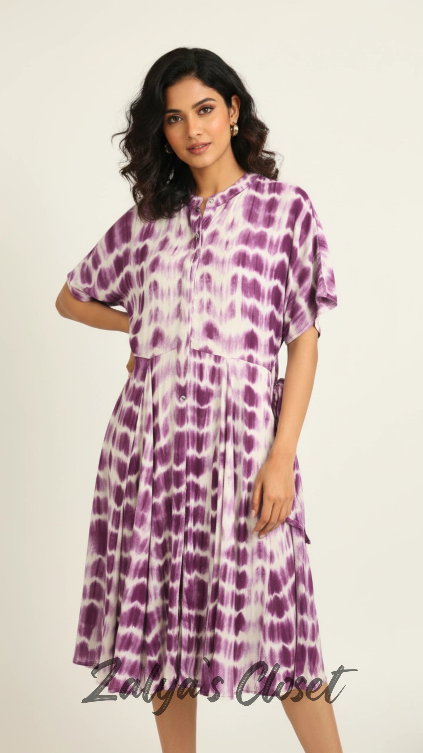 Tie and Dye Button Down Dress