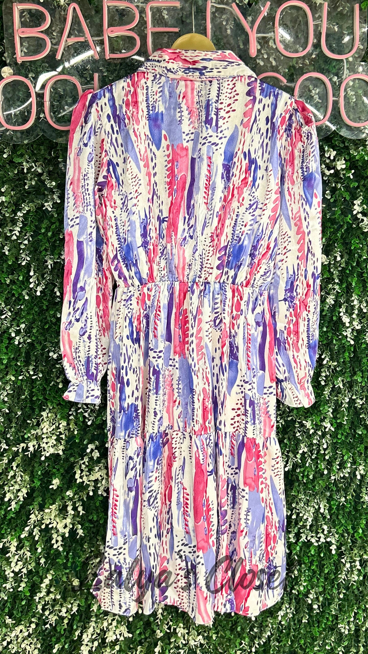 Tiered Printed Dress