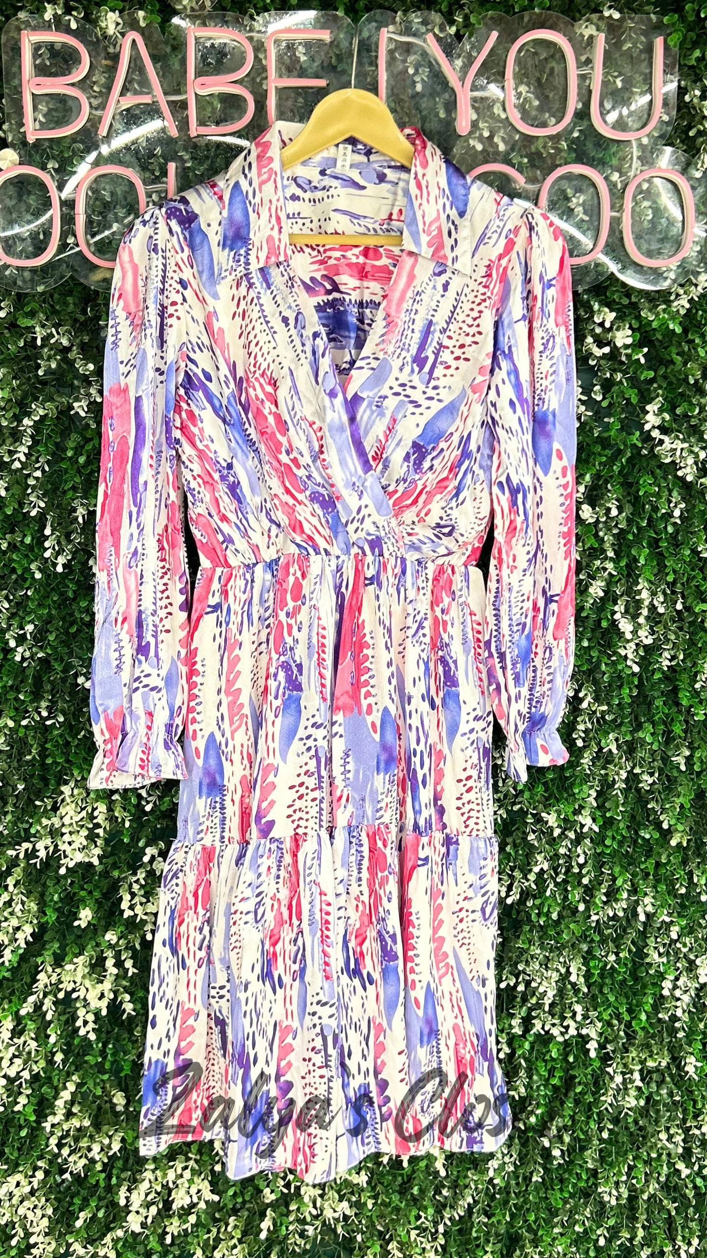 Tiered Printed Dress