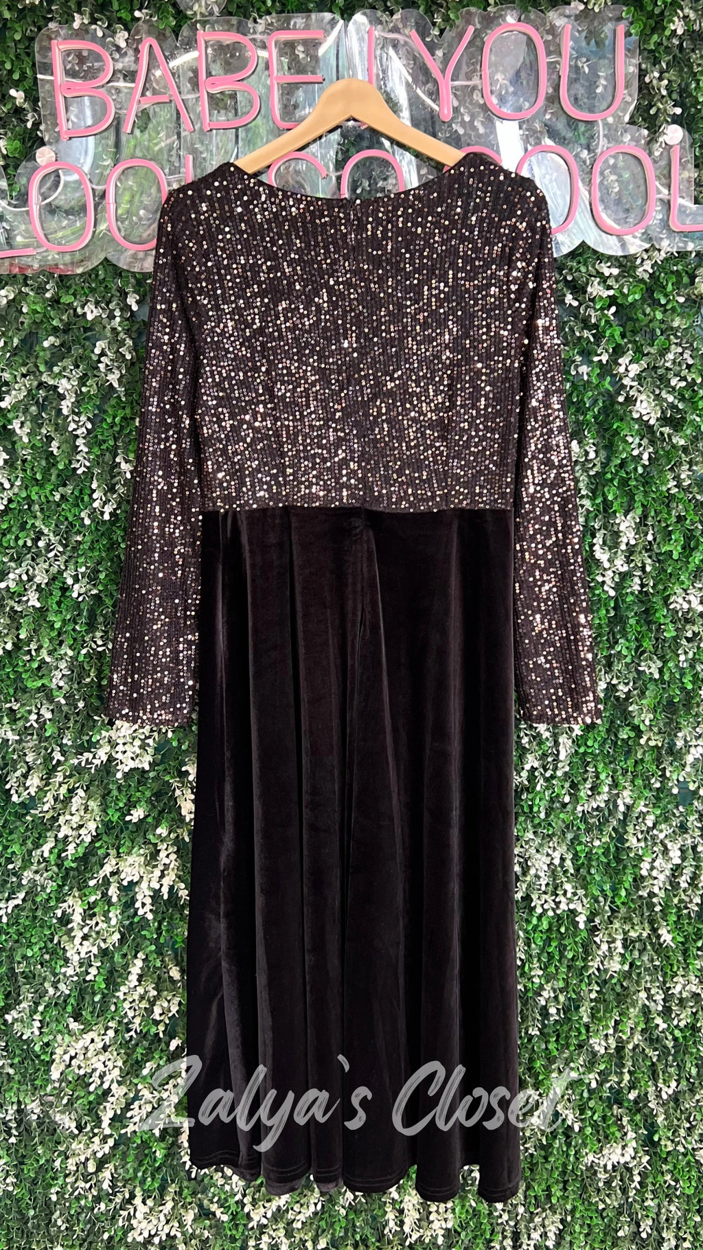 Top Imported Shimmer Velvet Imported Party Wear Dress