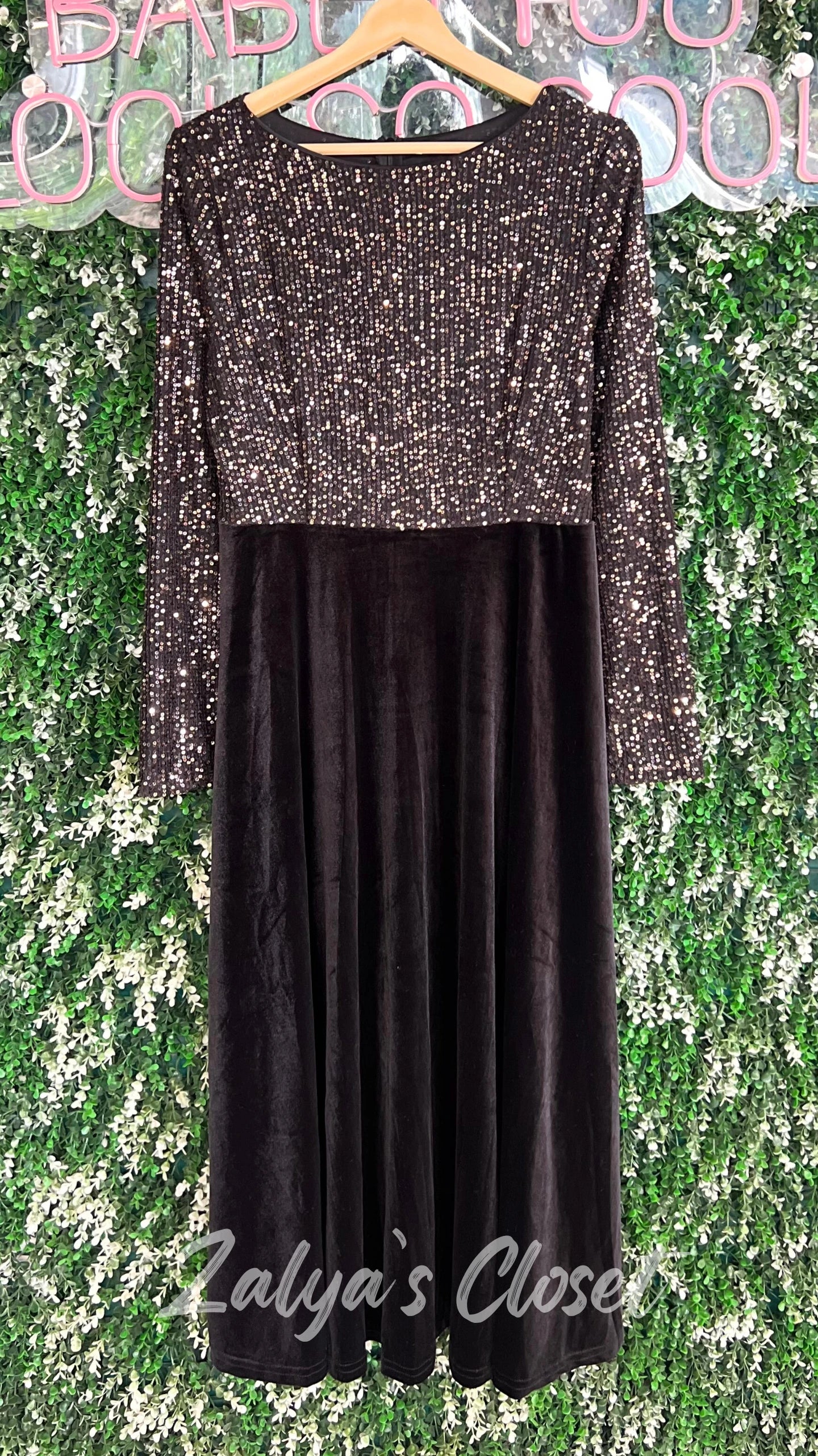 Top Imported Shimmer Velvet Imported Party Wear Dress