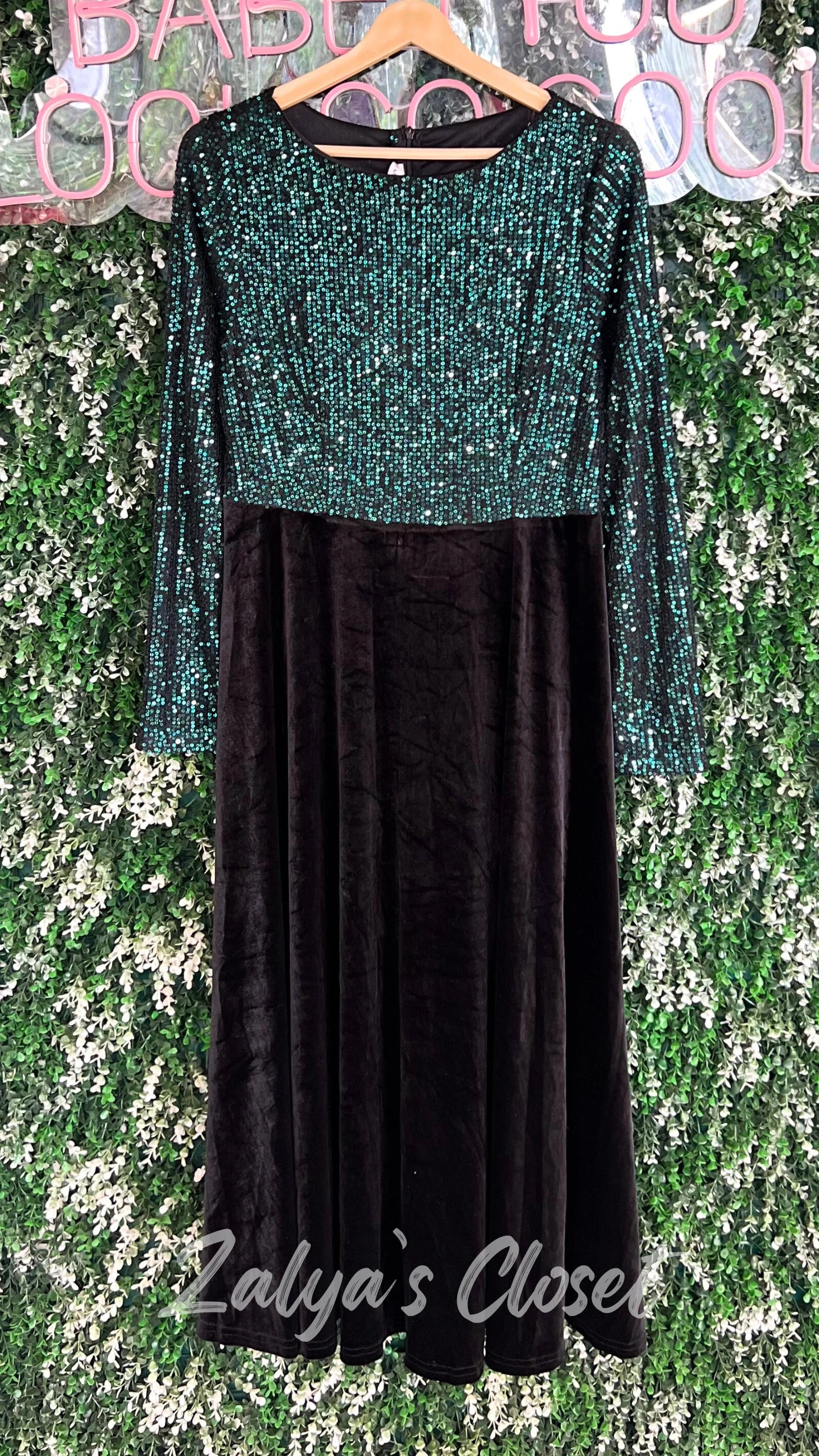 Top Imported Shimmer Velvet Imported Party Wear Dress