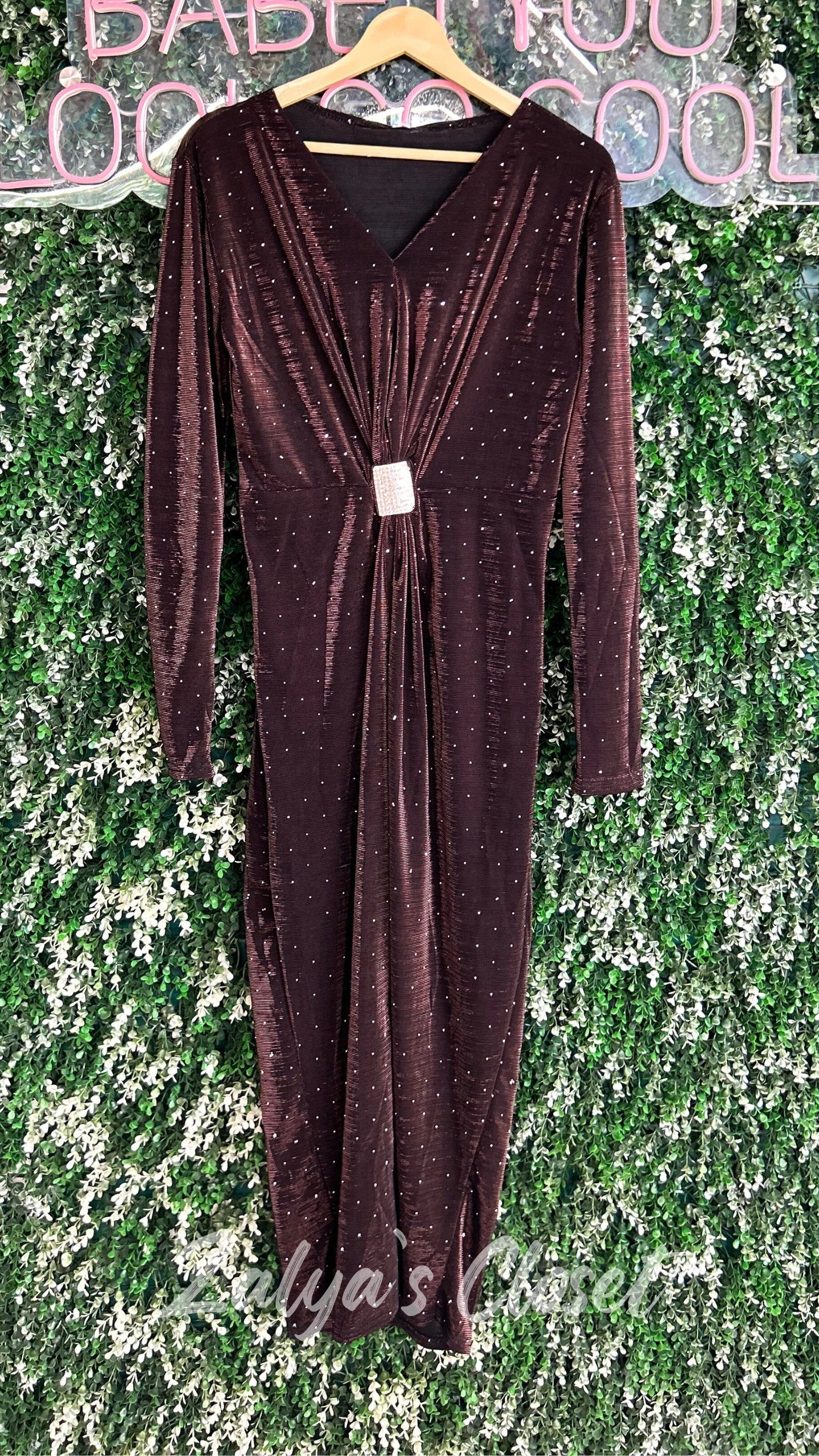 Velvet Center Stone Work Party wear Dress