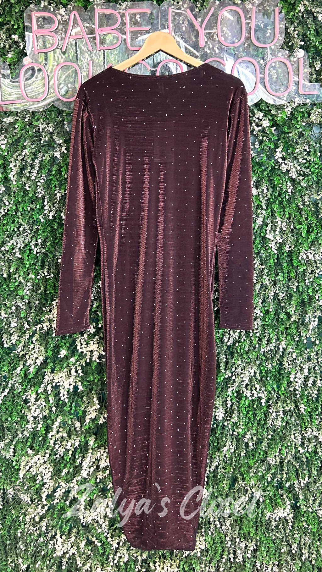 Velvet Center Stone Work Party wear Dress