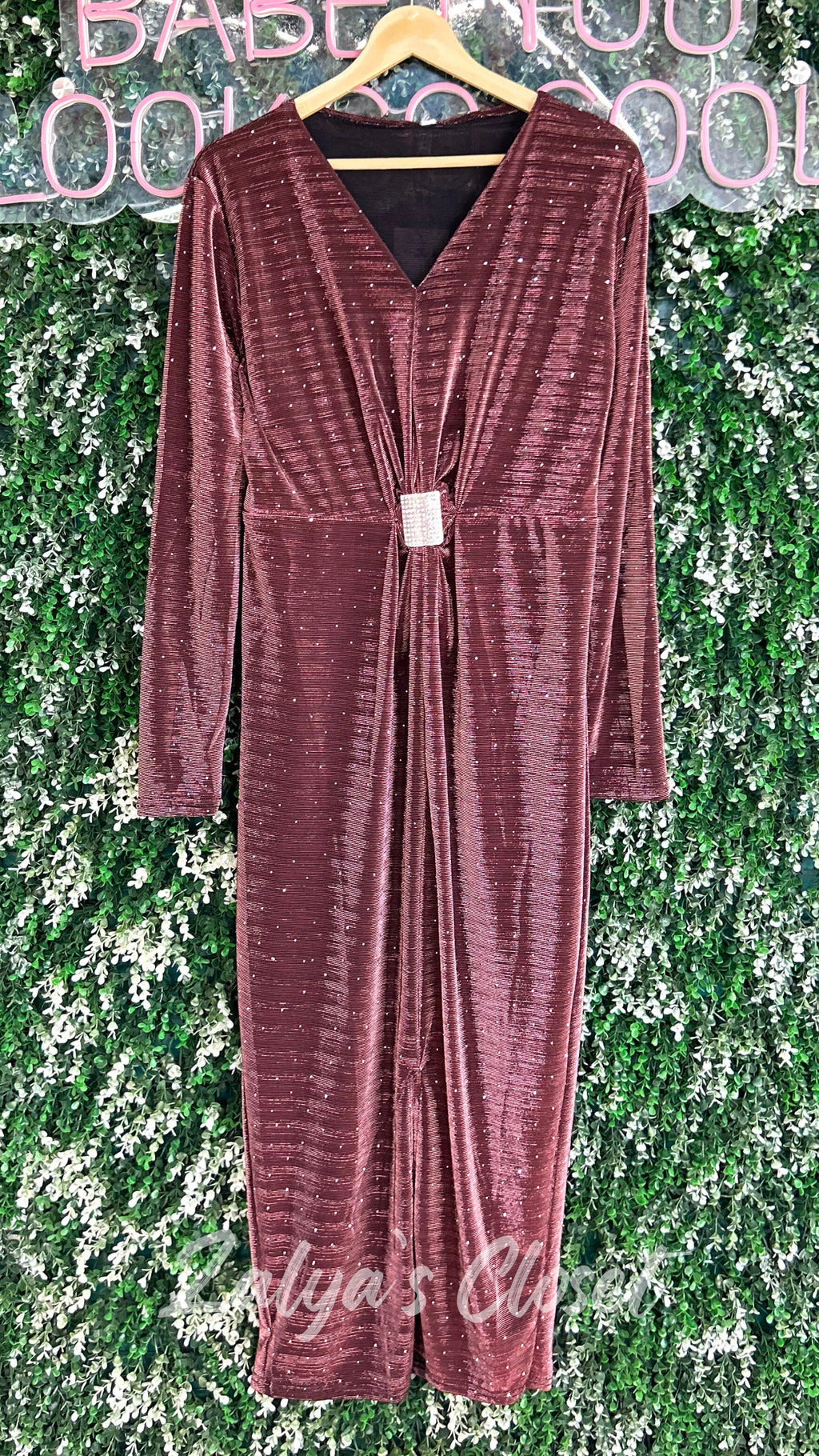 Velvet Center Stone Work Party wear Dress