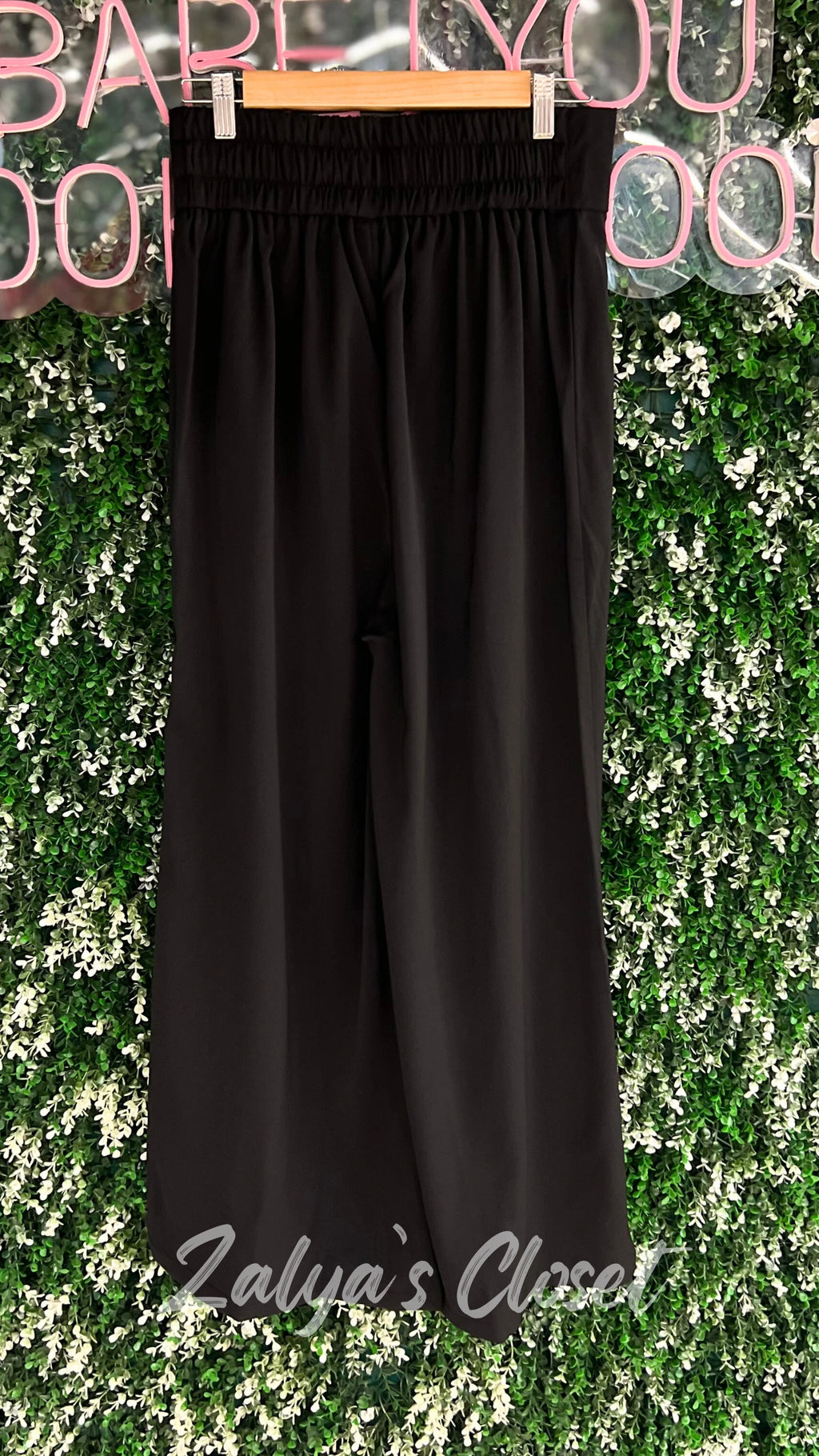 Wide Leg Pants With Belt Attached