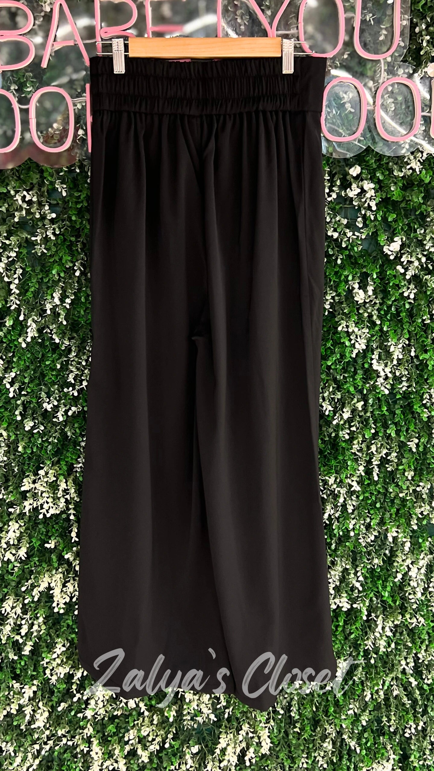 Wide Leg Pants With Belt Attached