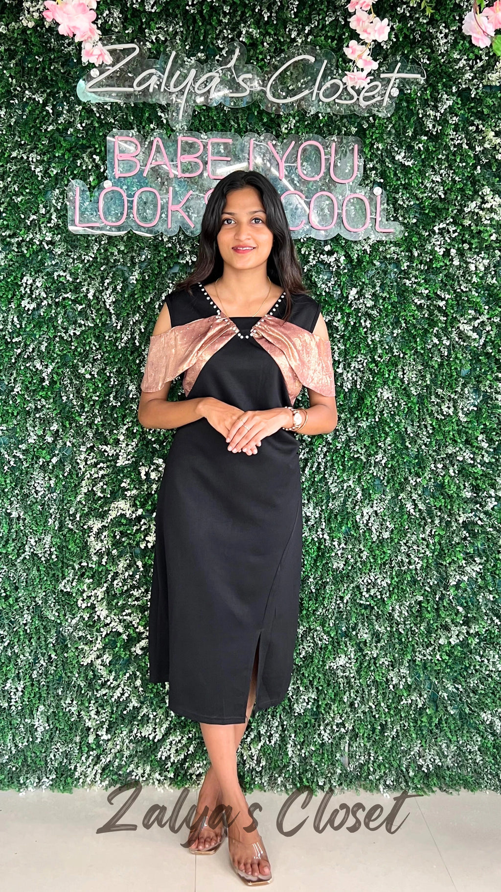 Imported Shiny Bodycon Dress image 1