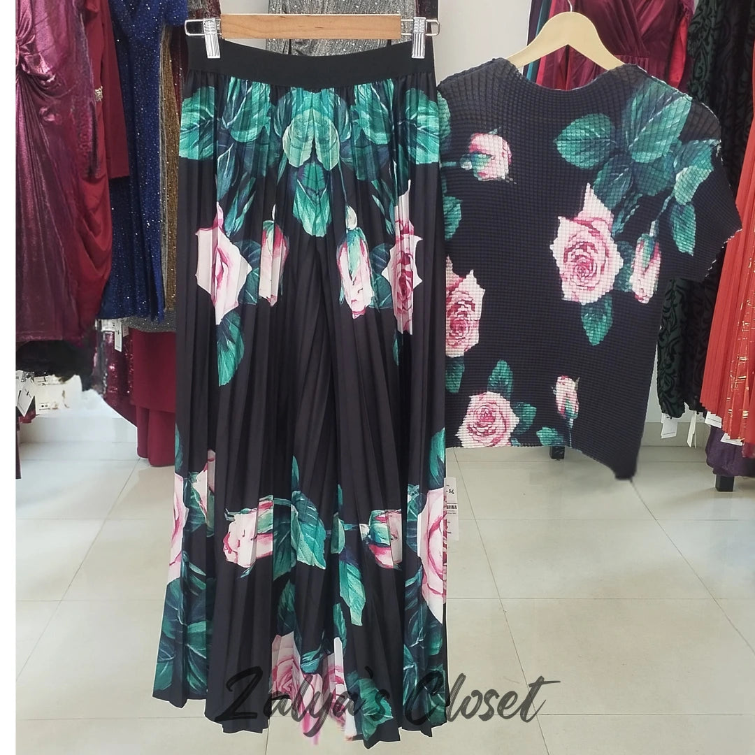 Imported Magic Top and Palazoo Pant Co-ord Set - Black image