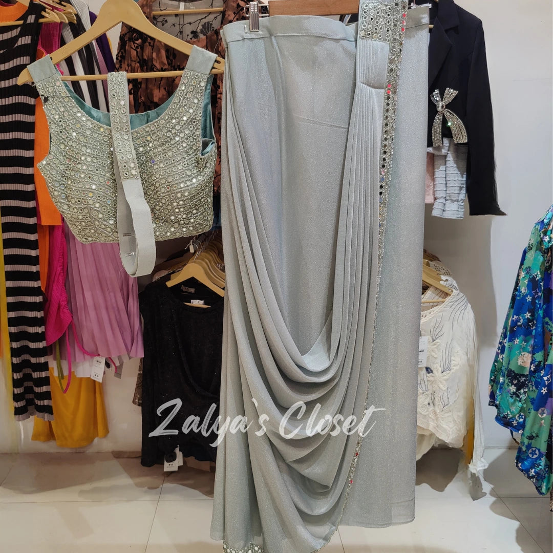 Mirror Work Blouse 1 min Saree image 2