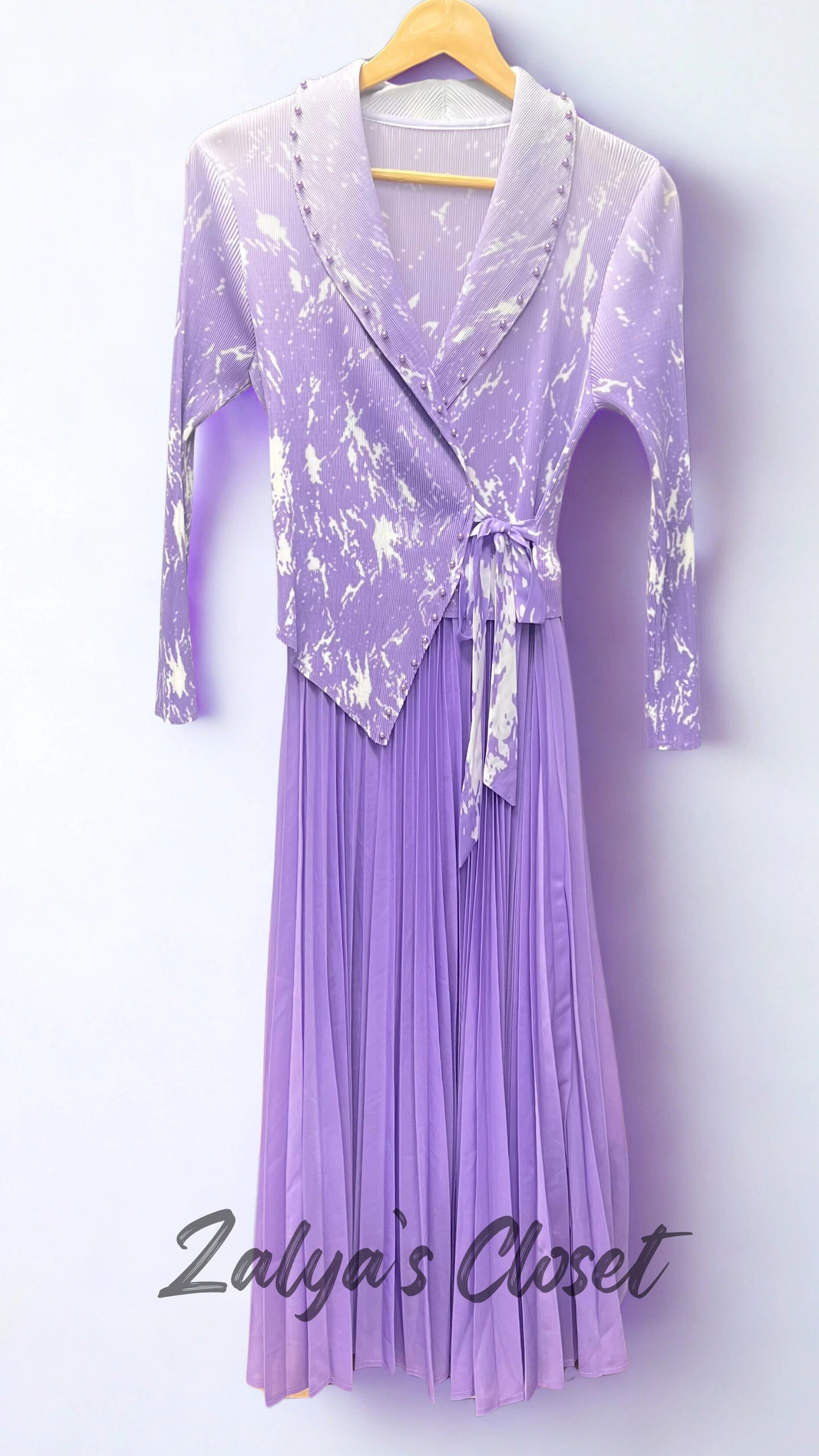 Imported Half Printed & Half Solid Magic Dress image 7