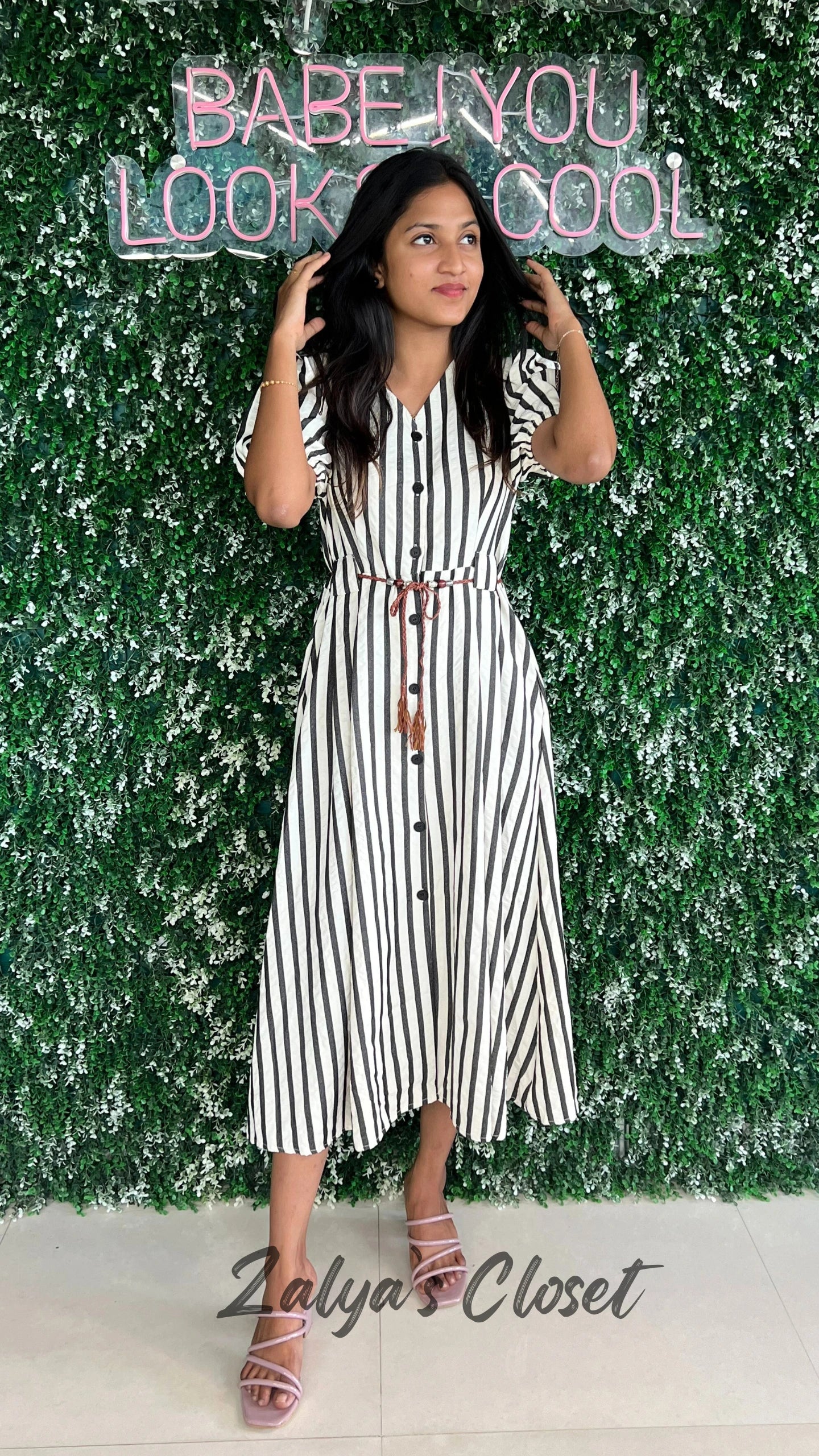 Imported Korean Striped Dress image 5