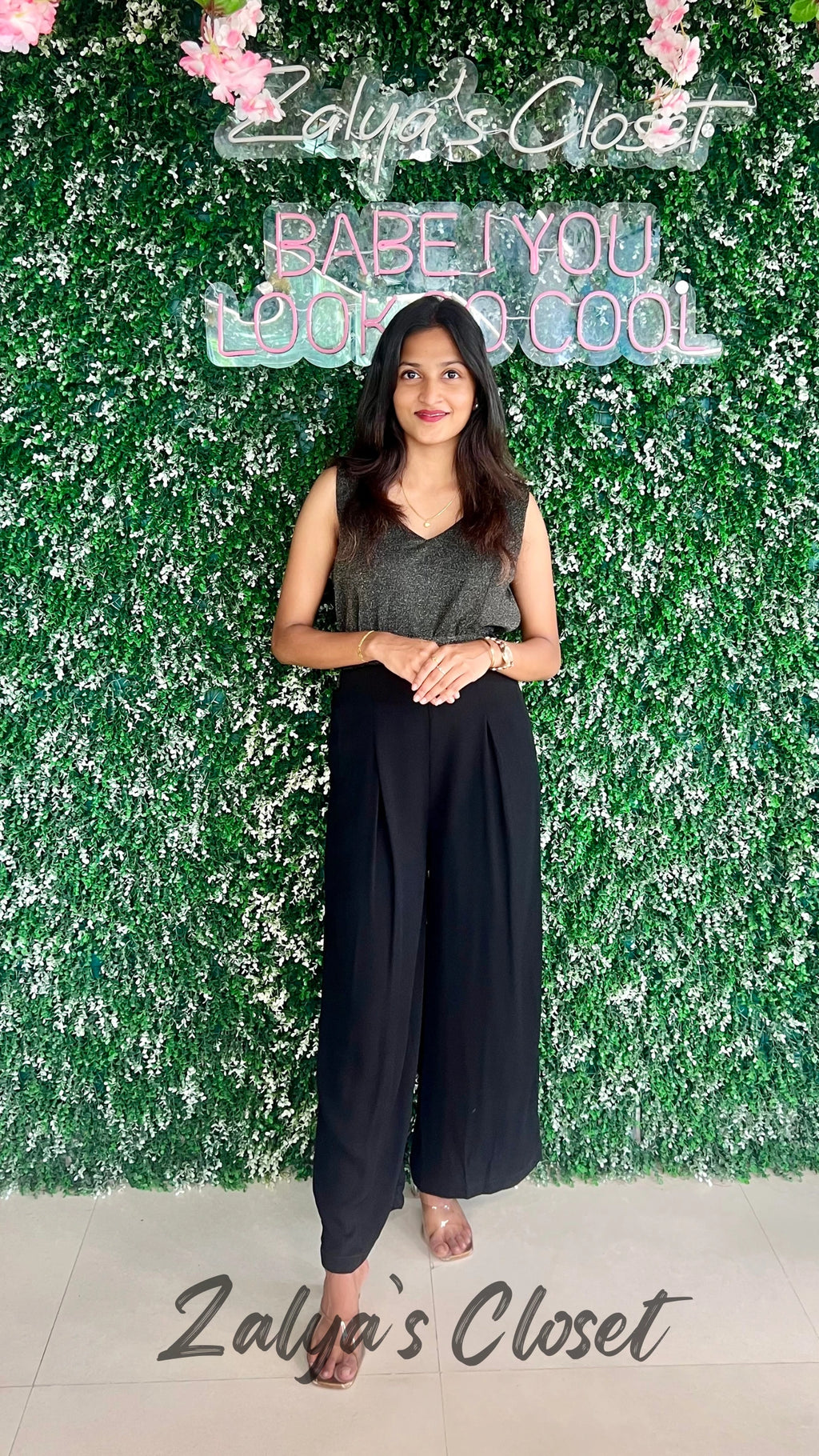 Party Wear Half Shimmer Jumpsuit image 5