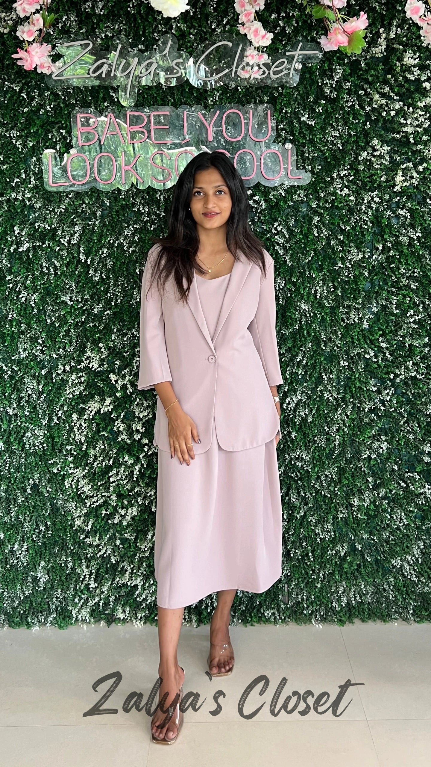 Imported Blazer Set - Onion Pink image