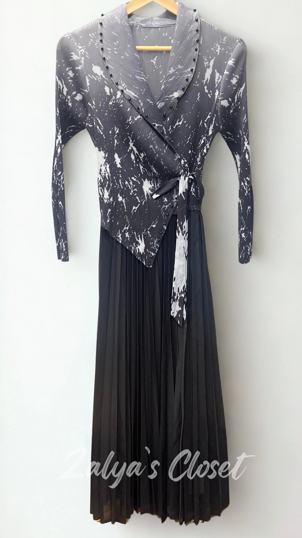 Imported Half Printed & Half Solid Magic Dress image 2