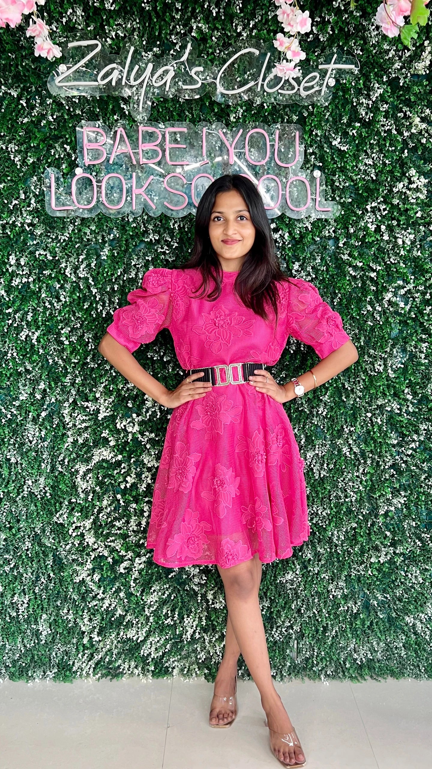 Embroidered Knee Length Dress image 1