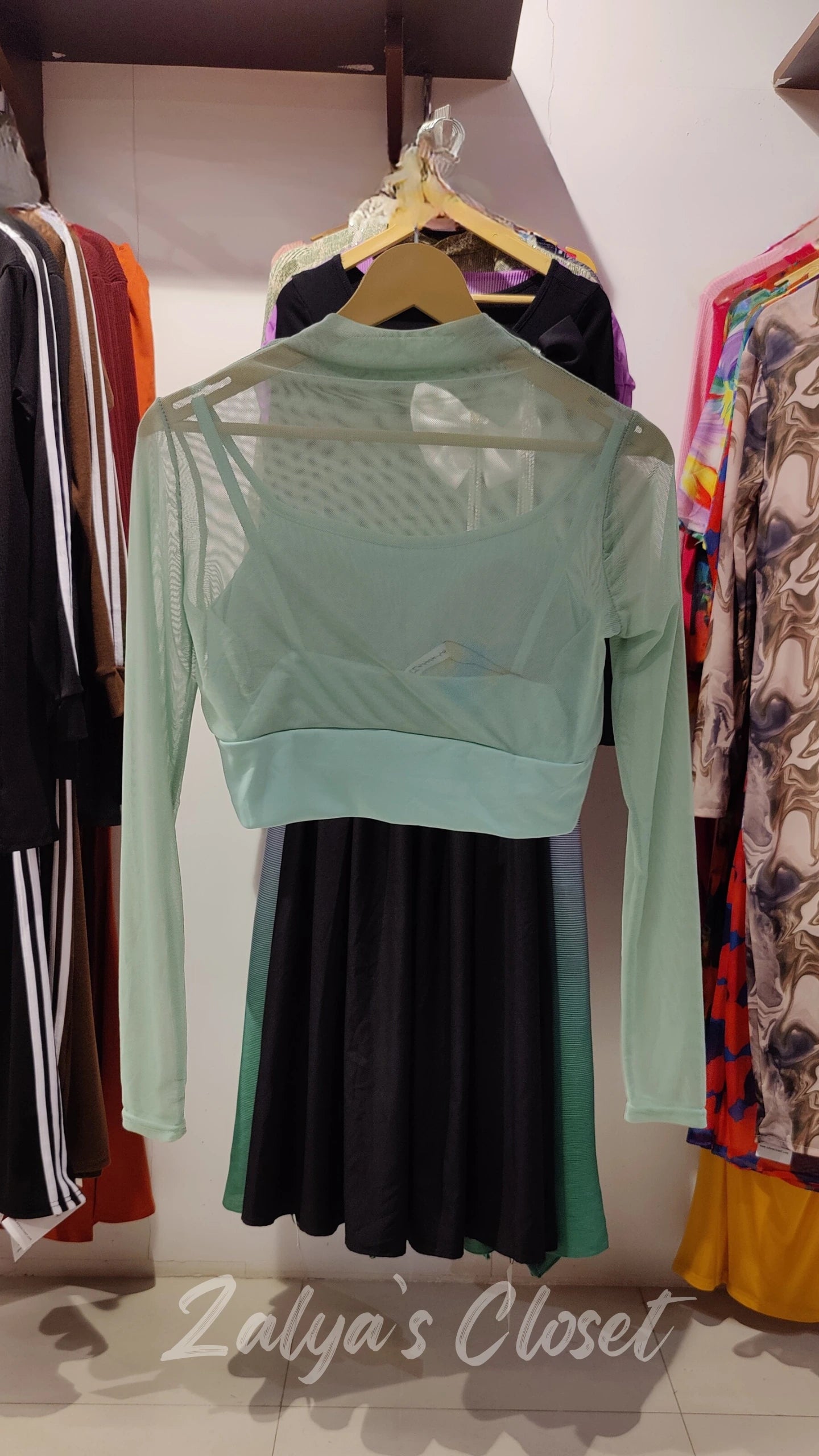 Padded Printed Cropped Tops image 7