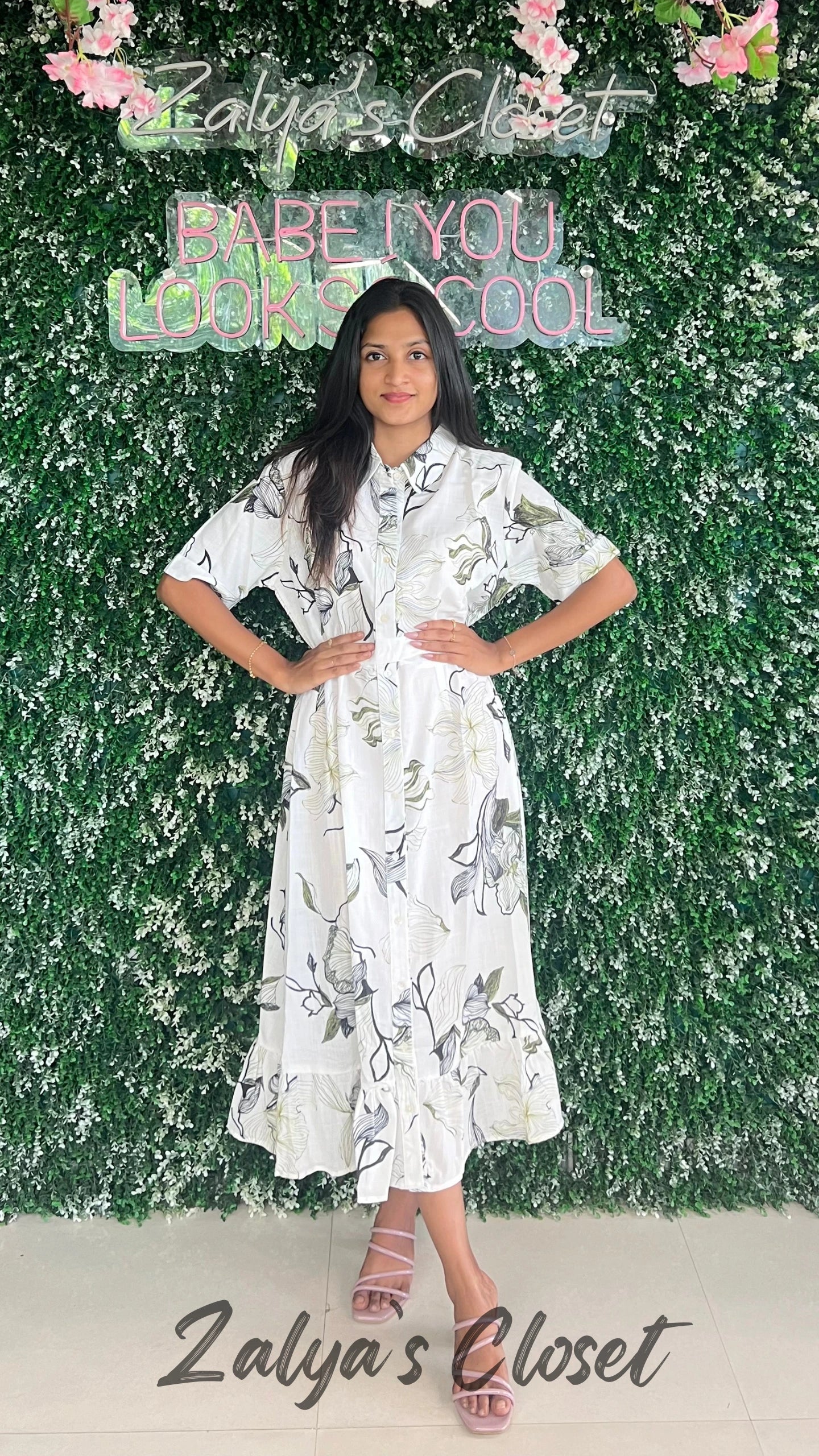 Printed Front Buttoned Dress image 1