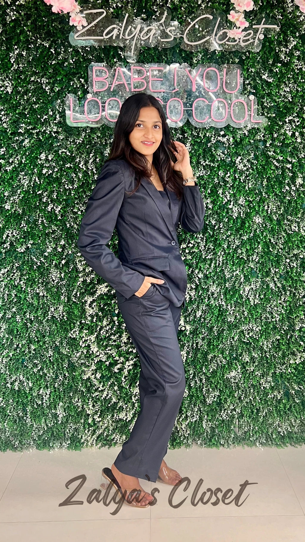 Premium 3pcs Blazer Suit set Navy Blue - 8 image