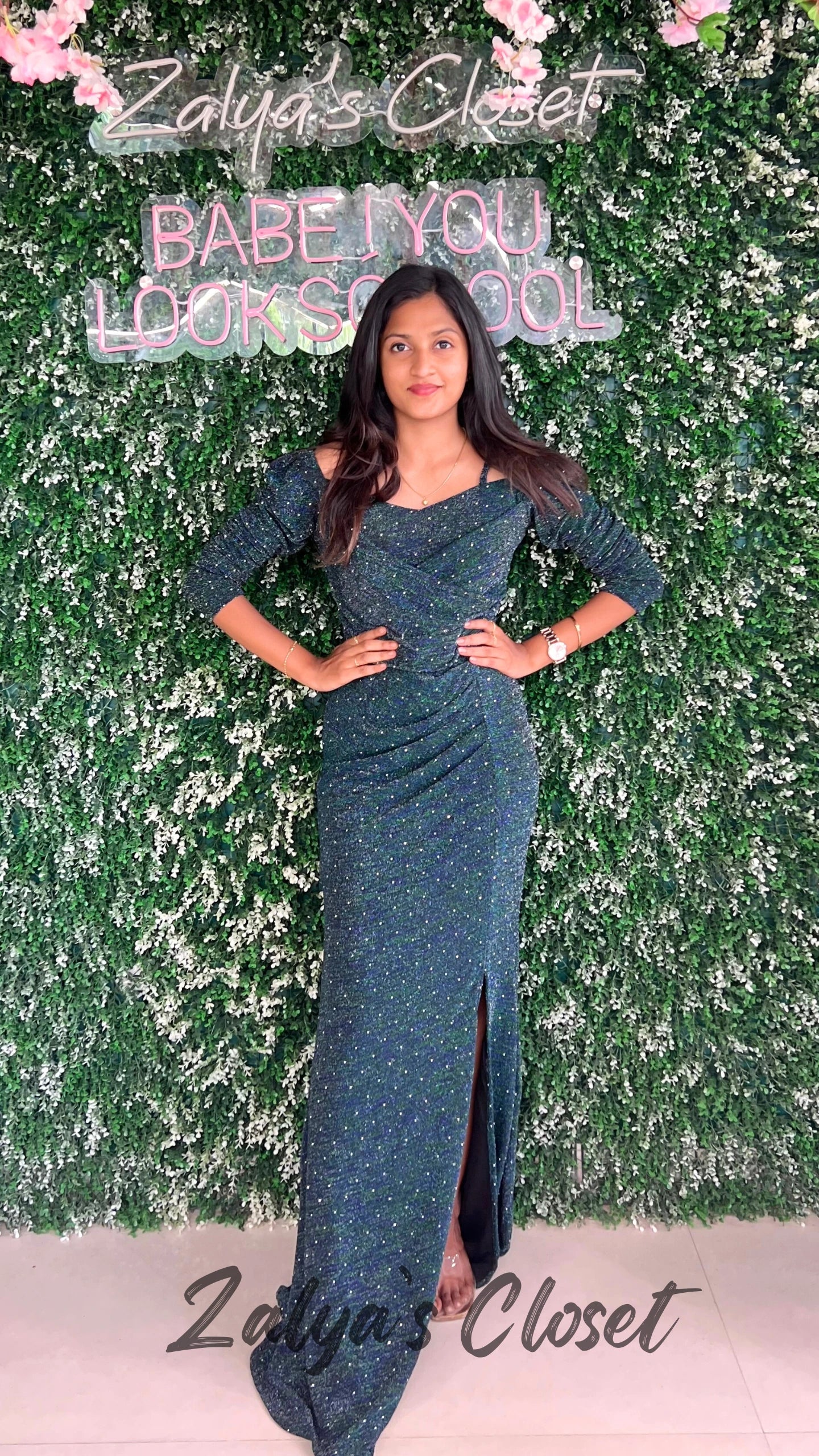 Sweet Heart Neck Full Length Party Wear - Dark Green, 40 - 44 image