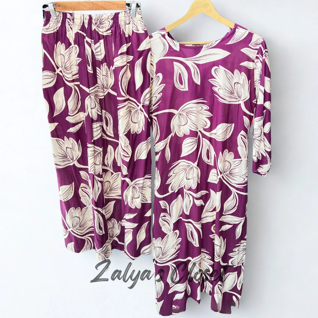 Cotton Same Print Kurta and Pant Co-ord Set image 8