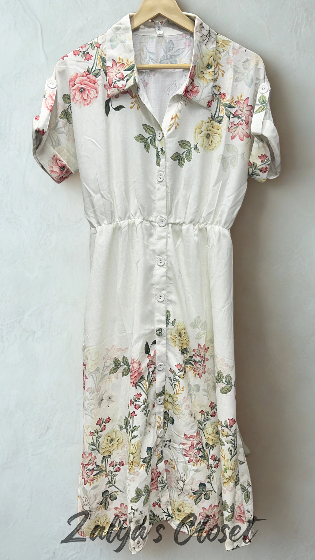 Bottom and Top Printed Dress - White, 34 - 38 image