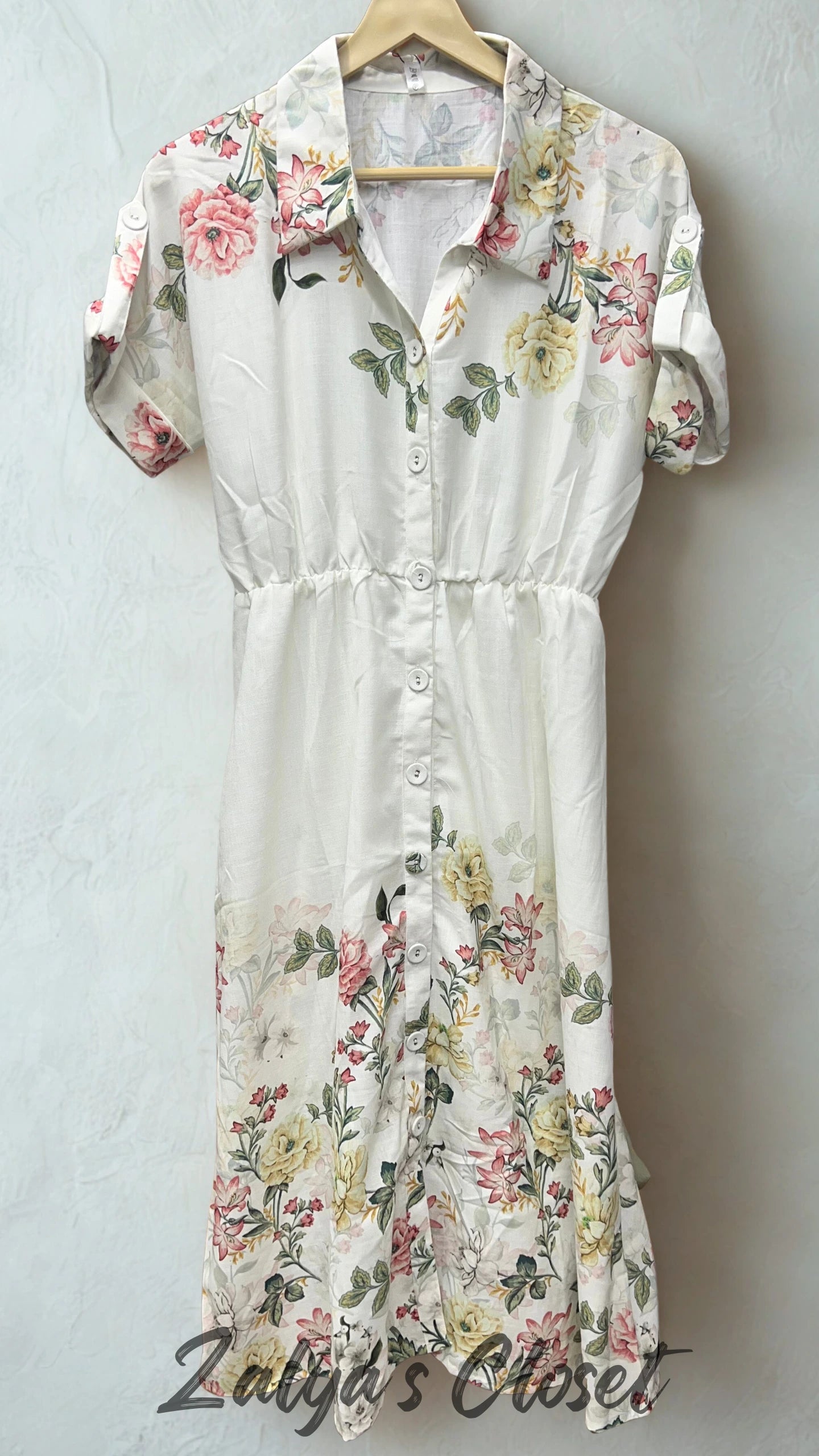 Bottom and Top Printed Dress - White, 34 - 38 image