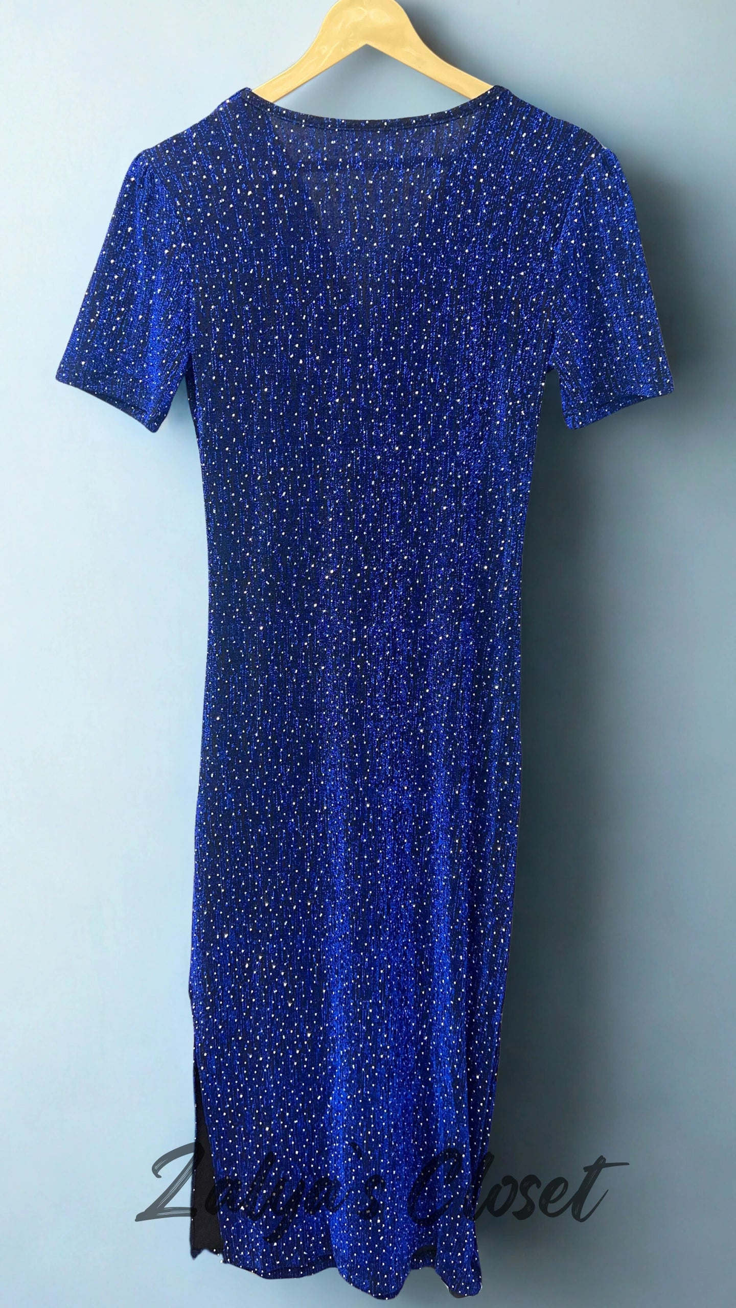 Full Stone Work Imported Dress with Metallic Belt image 5