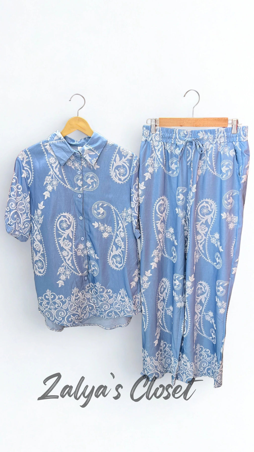 Imported Printed Co-ord Set With Belt image 0
