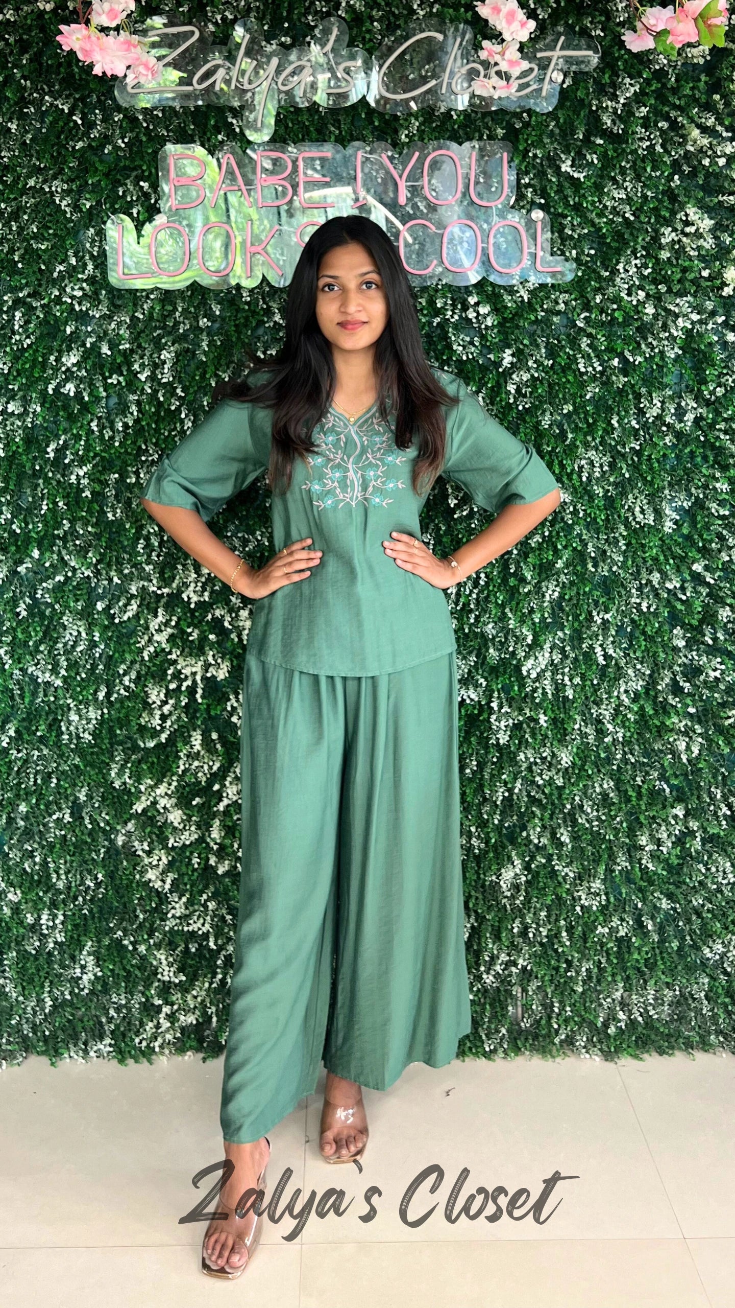 Imported Embroidered Top and Pant Set image 6