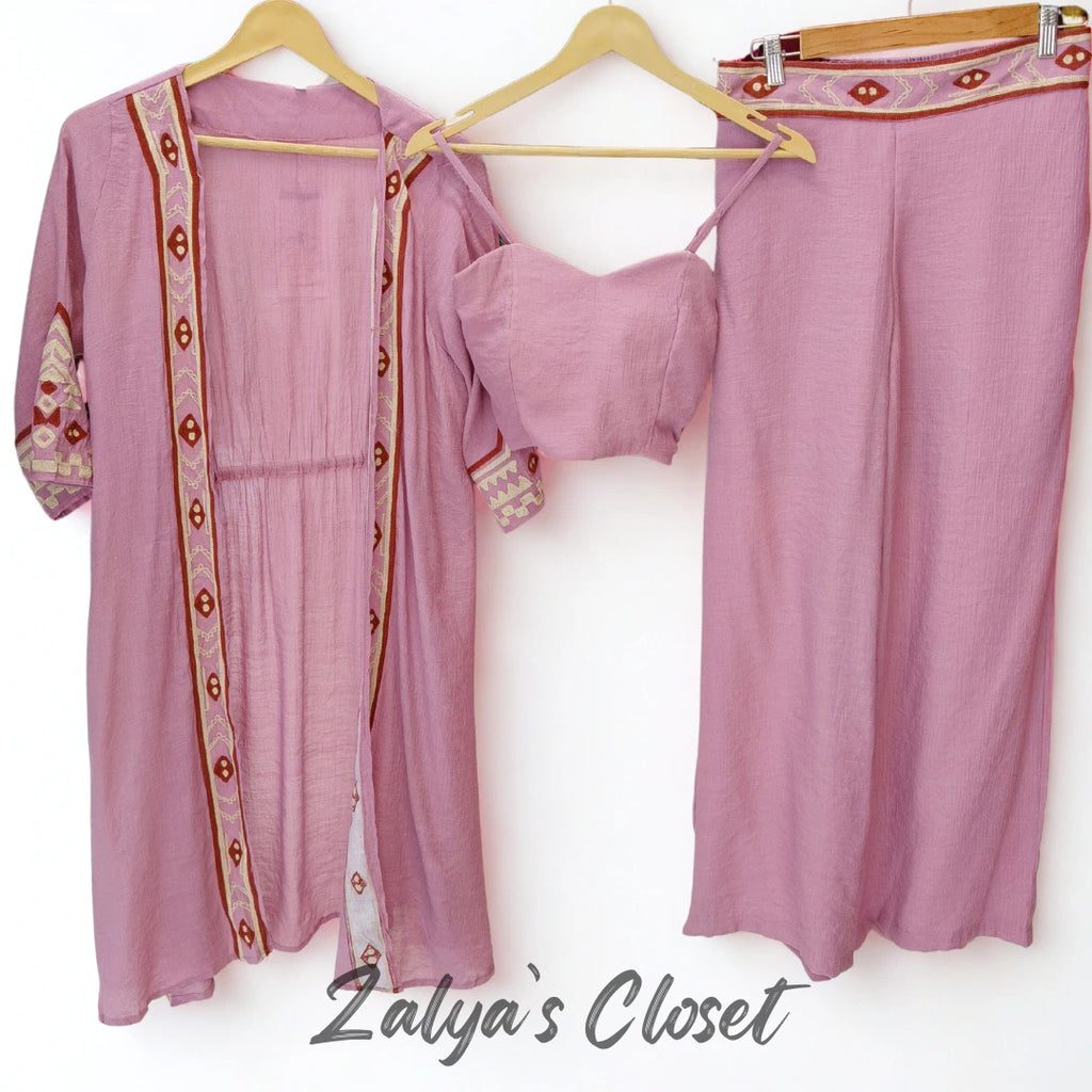 3pcs Long Shrug Co-ord Set image 5