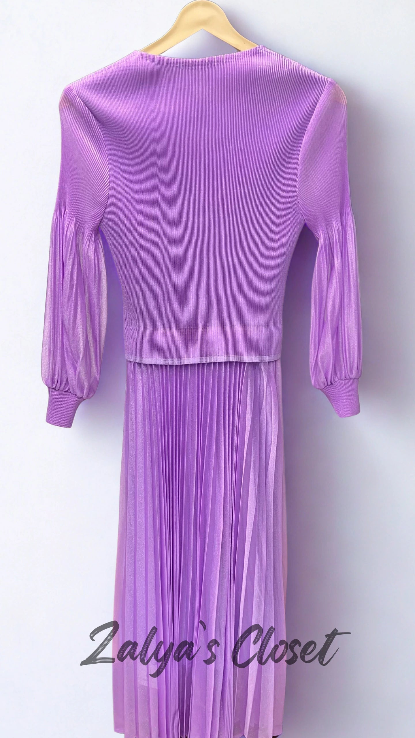 Imported Satin Magic Dress with Pearl Work image 3