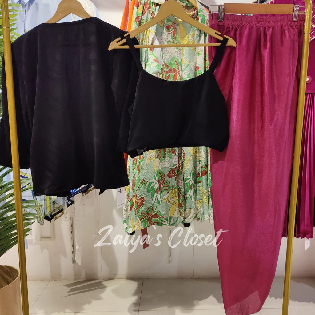 3 Pcs Cowl Skirt Indo Western Co-ord Set image 8