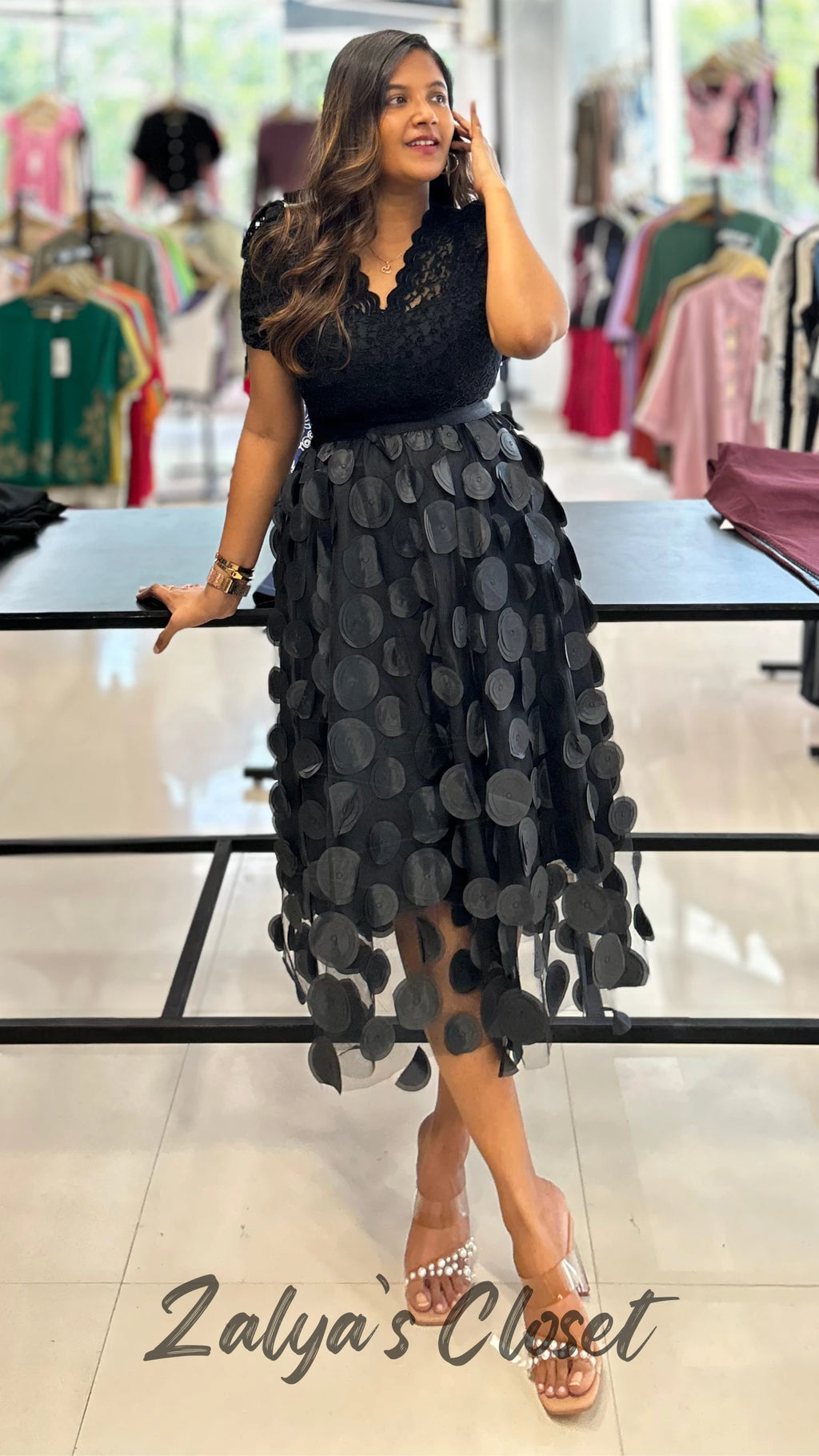 Imported Net Skirts - Black image