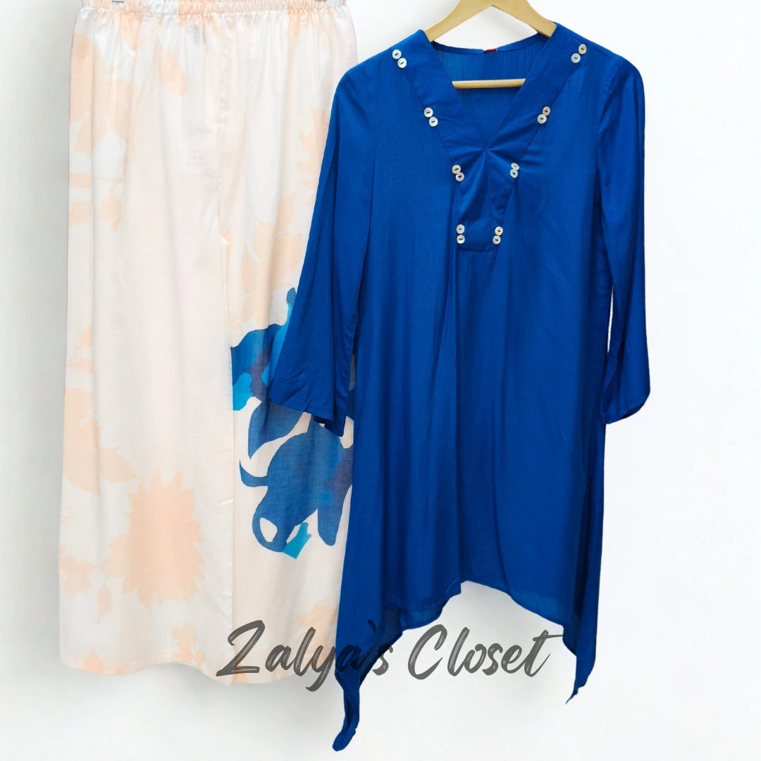 Flower Printed Asymmetrical Co-ord Set image 4