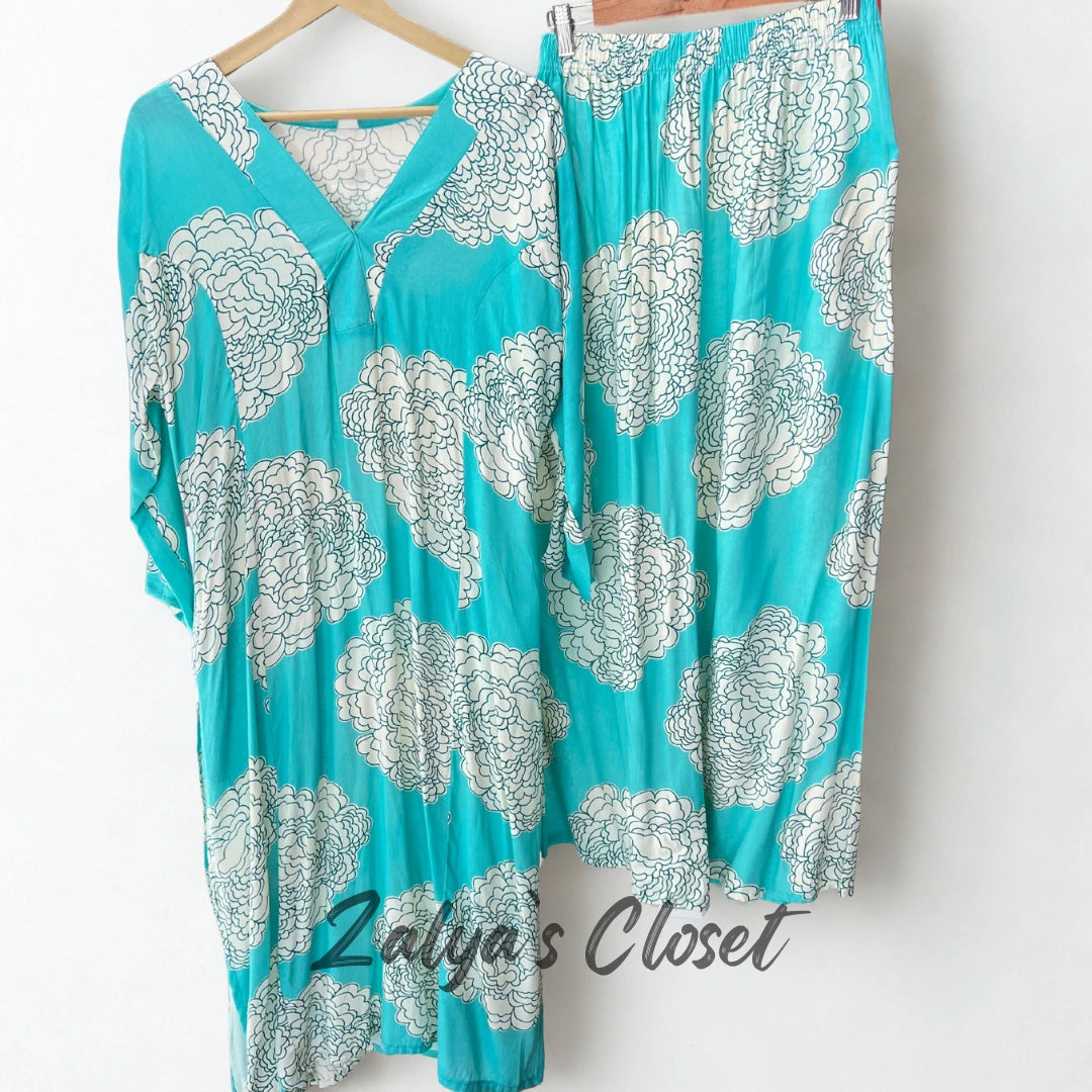 Cotton Same Print Kurta and Pant Co-ord Set image 4