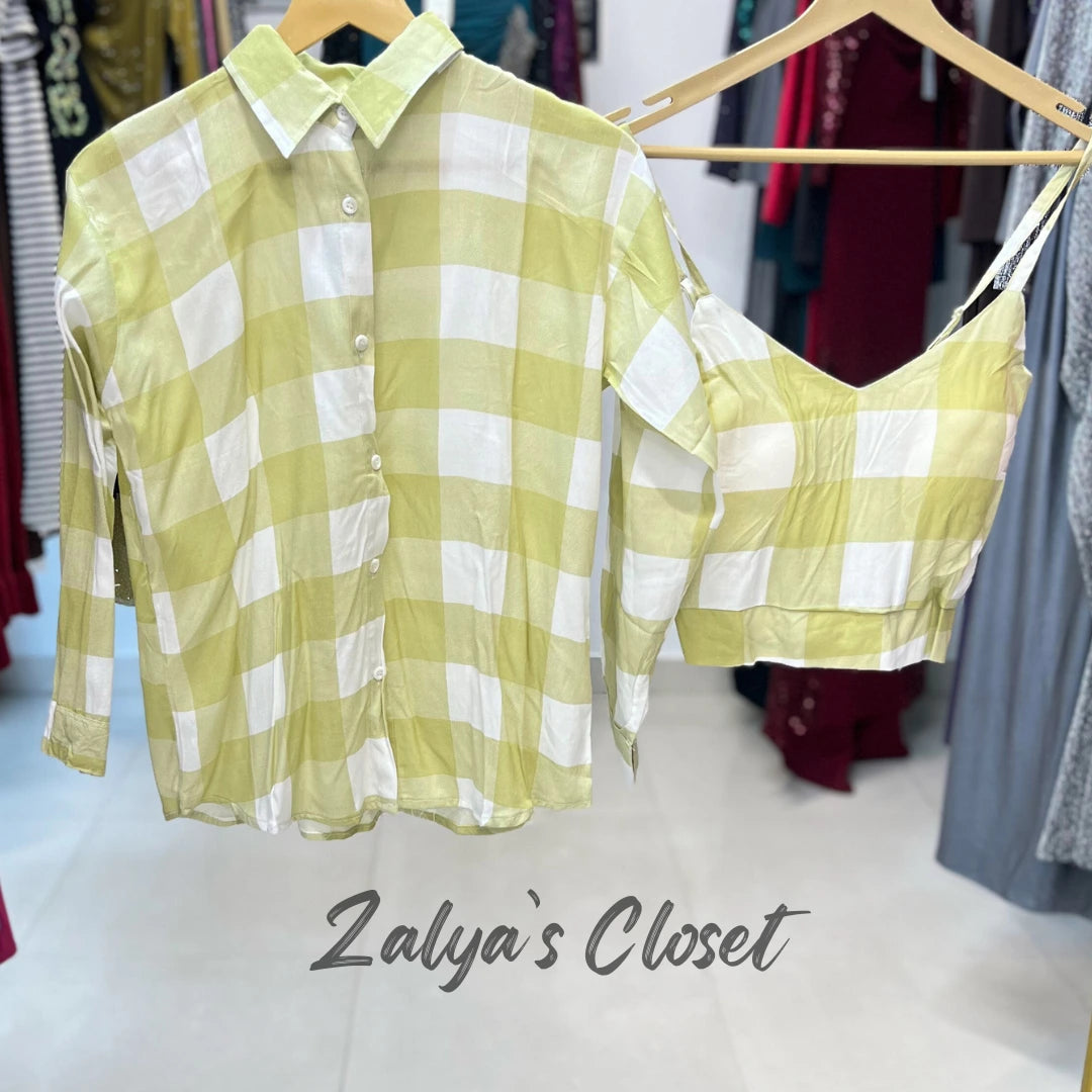 Checked Shirt with Inner image 7