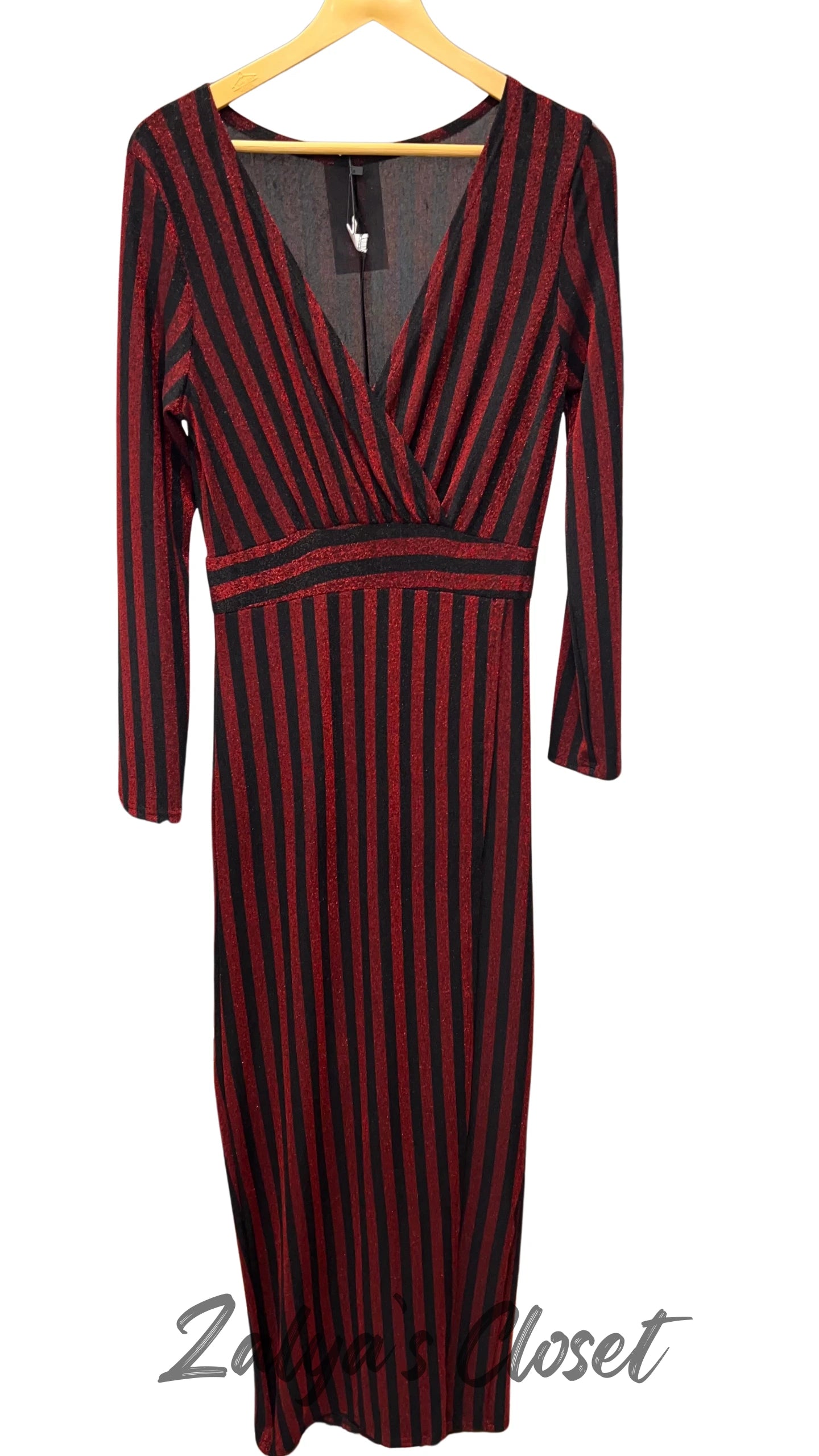 Imported Vertical Striped Party Wear Gown image 0