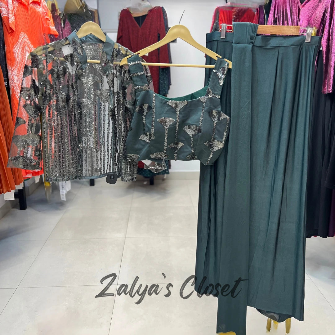 Jacket Style Predraped Saree image 5