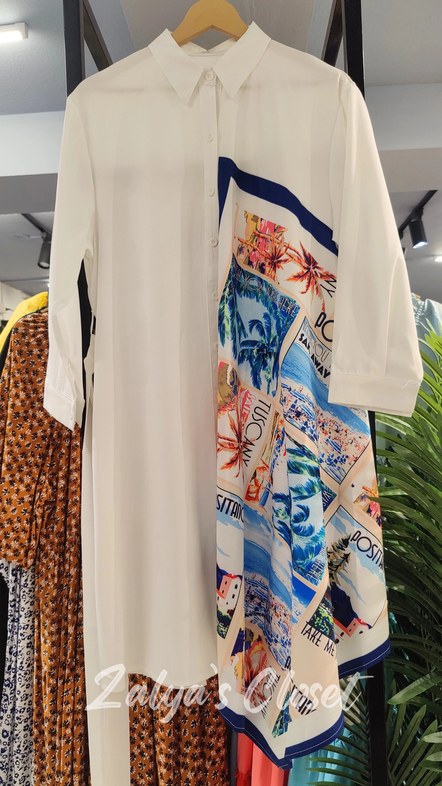 Asymmetric Long Shirt Imported image 8