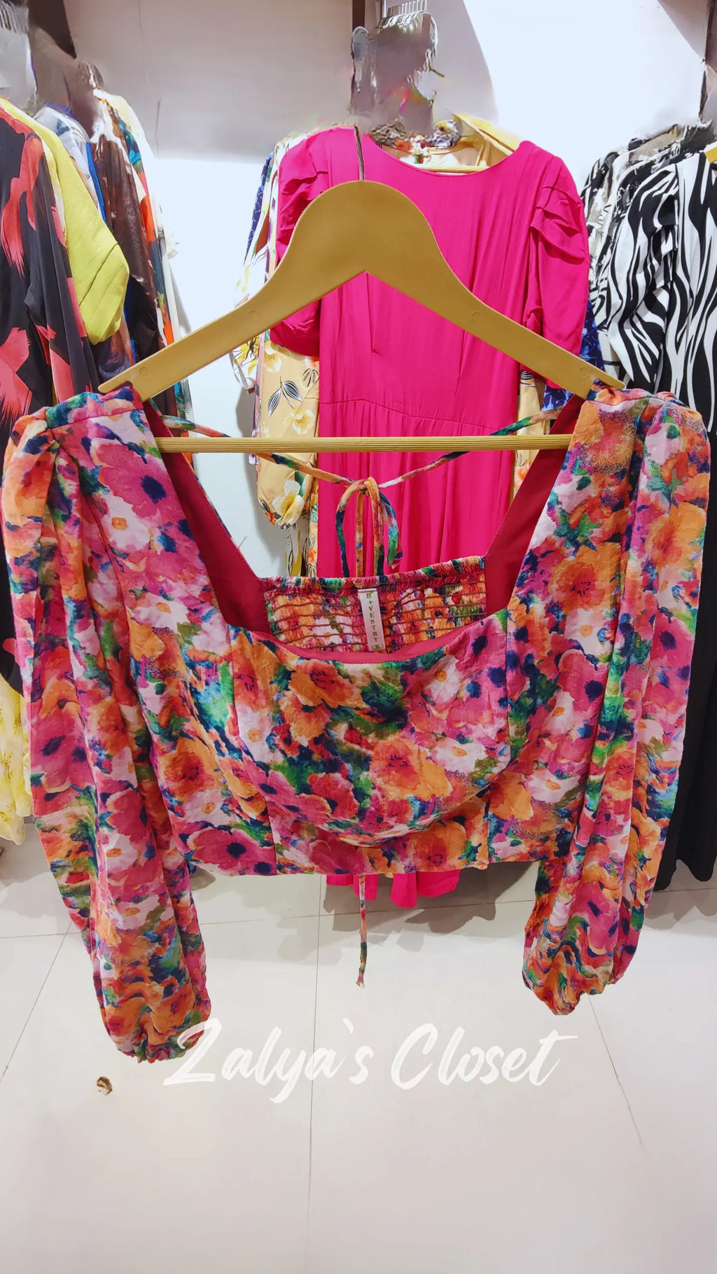 Square Neck Cotton Smocking Top image 2